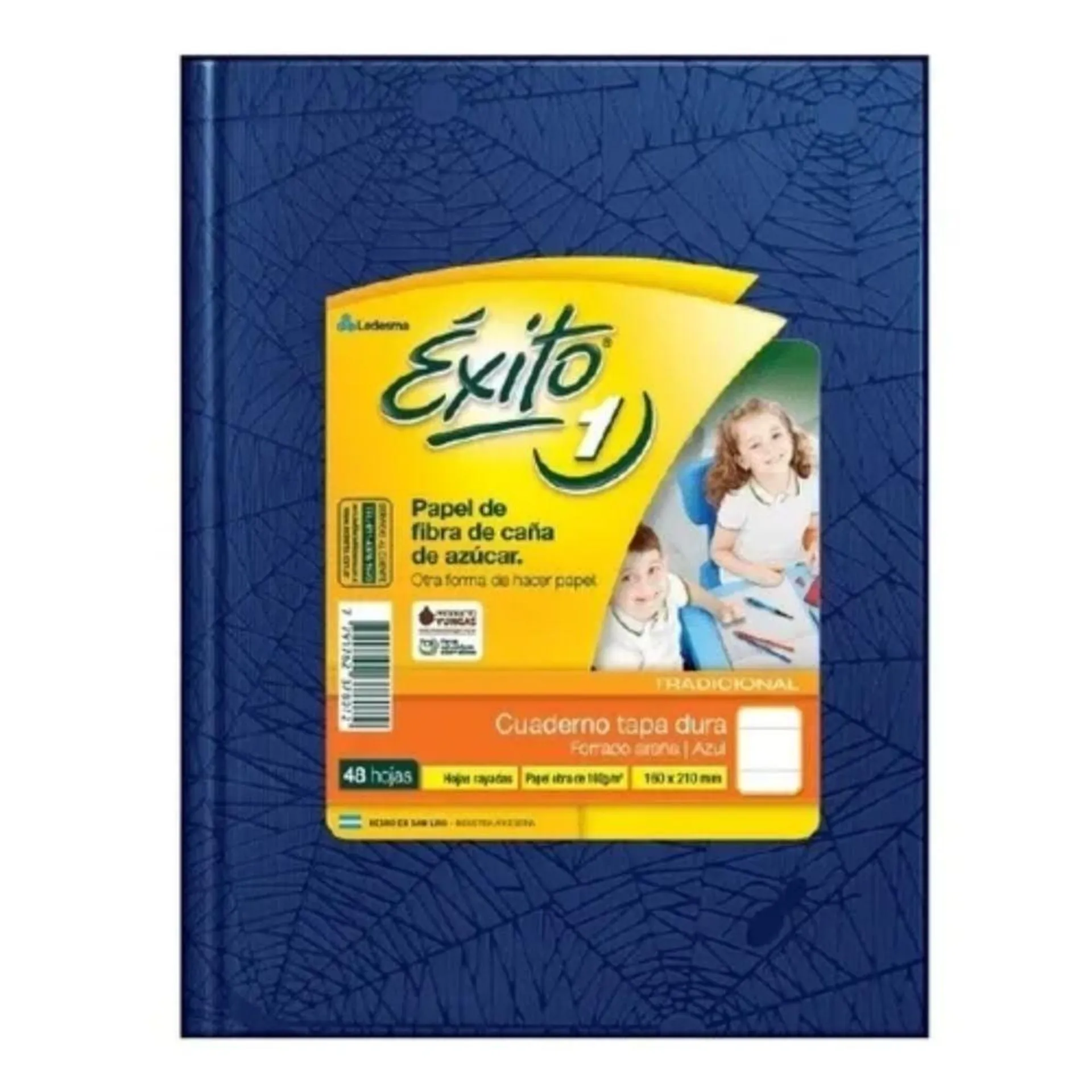 CUADERNO EXITO ARAÑA 48 HOJAS RAYADAS AZUL TAPA DURA