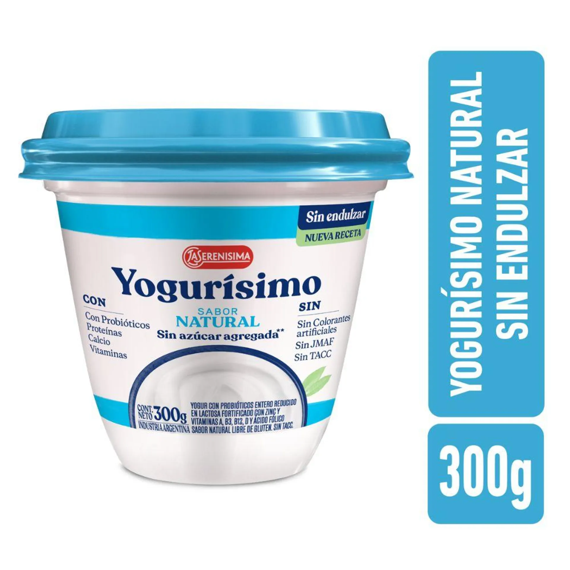 Yogur Natural s/azúcar agregada Yogurisimo 300gr