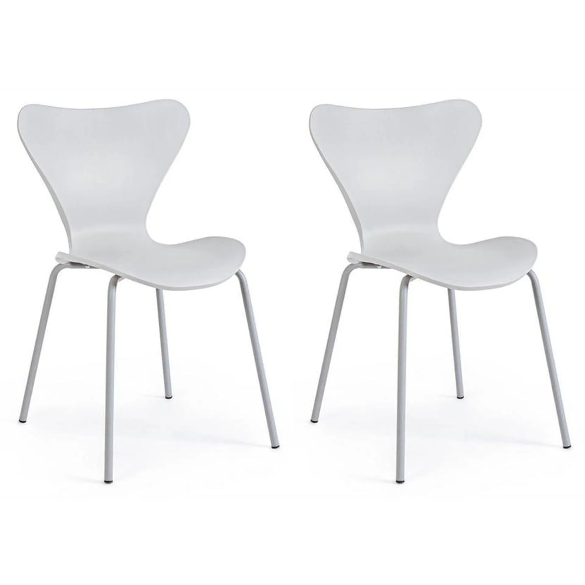 Pack de 2 sillas de comedor Jacob blanca