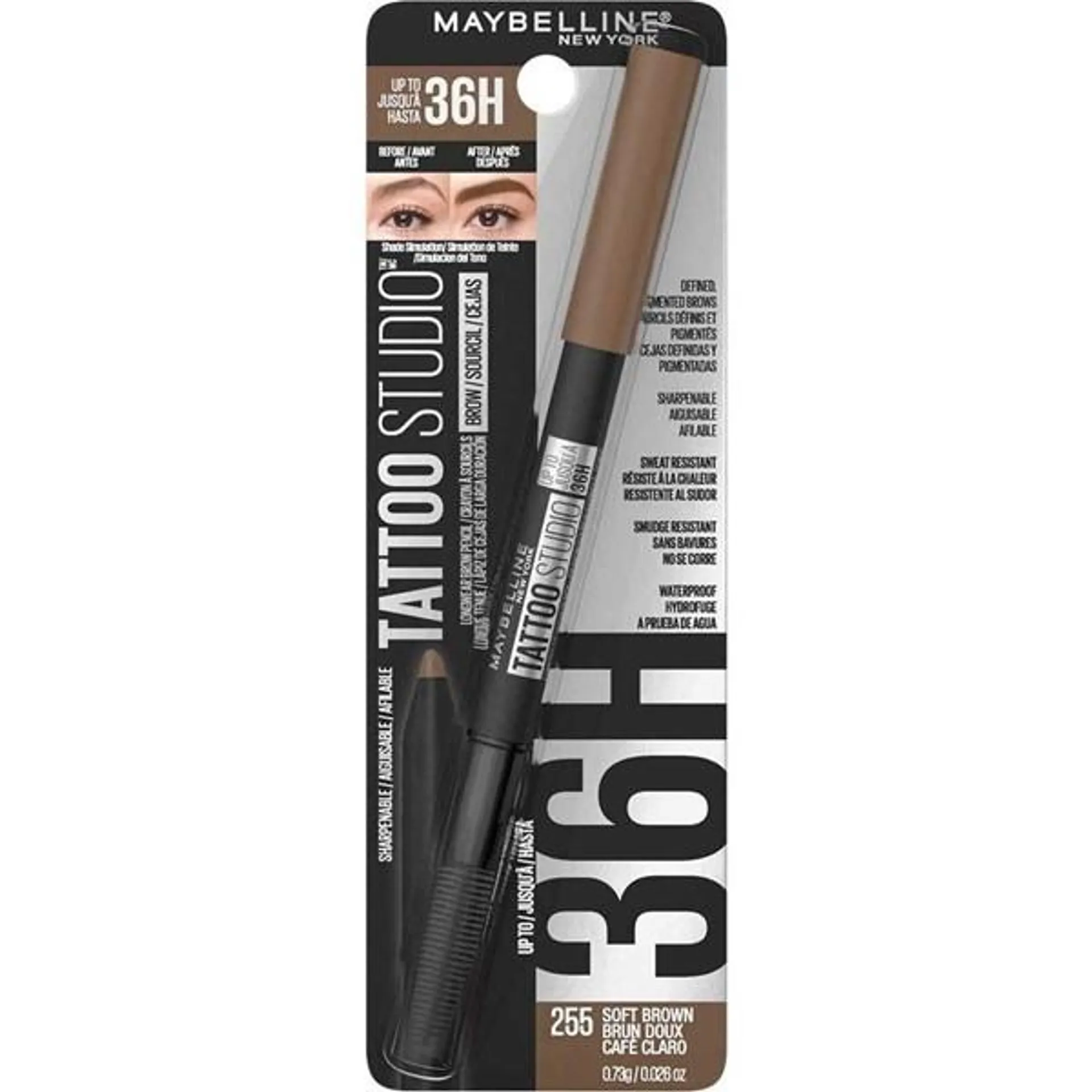 Maybelline Delineador de Cejas Tattoo Brow Soft Brown