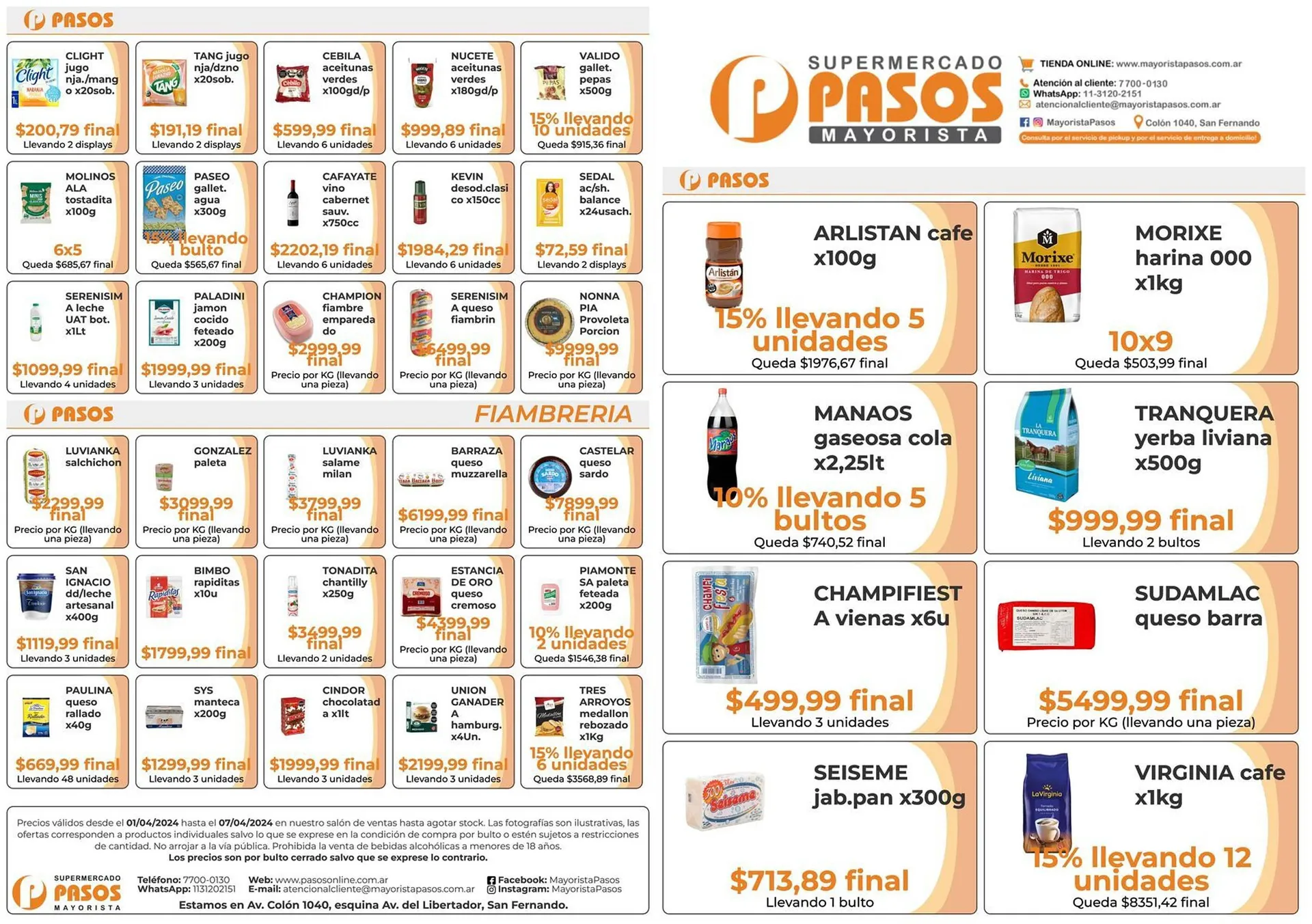 Ofertas de Catálogo Pasos Supermercado 2 de abril al 7 de abril 2024 - Página  del catálogo