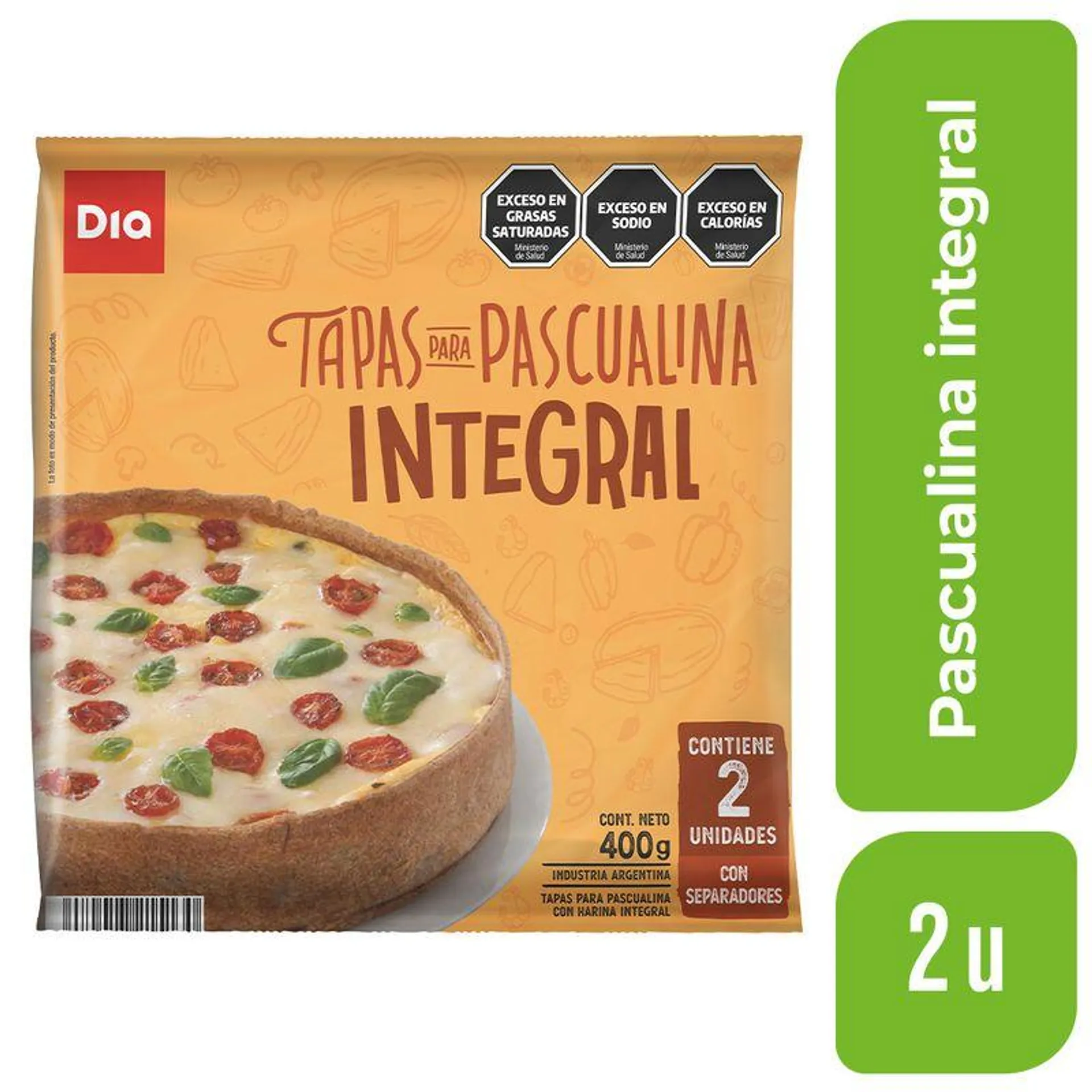 Tapa para Pascualina DIA Integral 400 Gr.