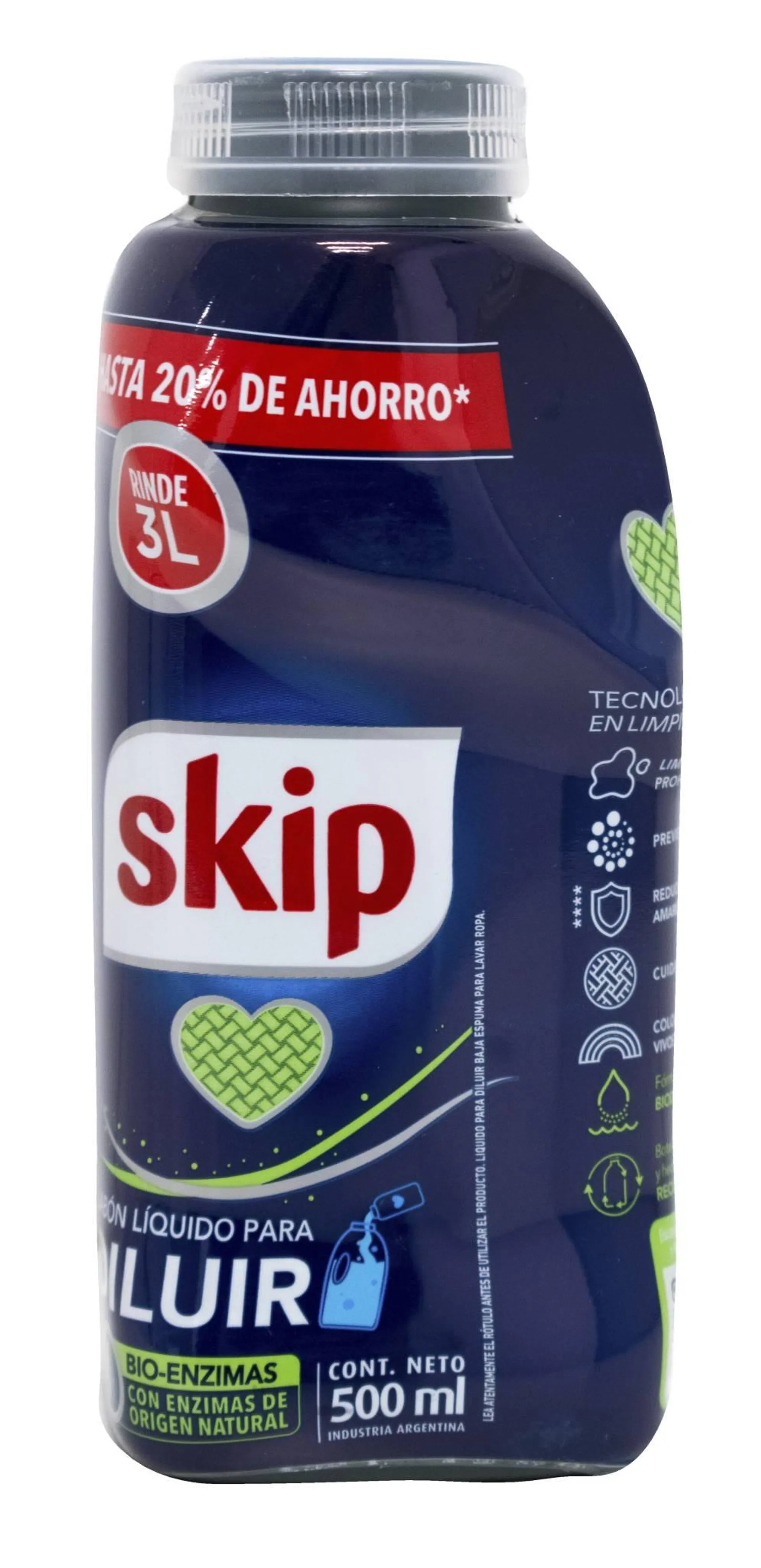 Jabón Líquido Skip p/Diluir Bio Enzima Bot 500ML