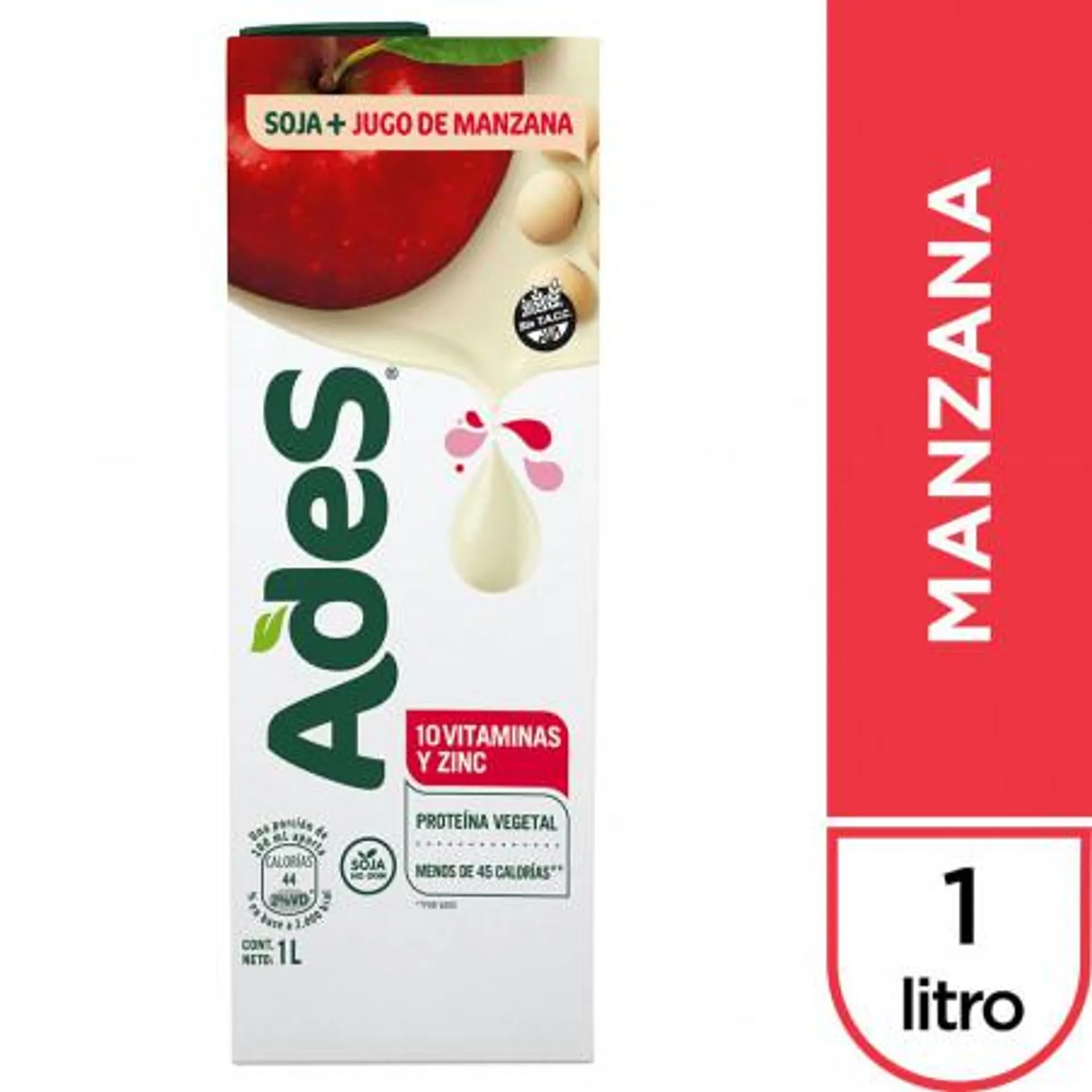 JUGO P/BEBER ADES R.MANZANA 1000 ML.