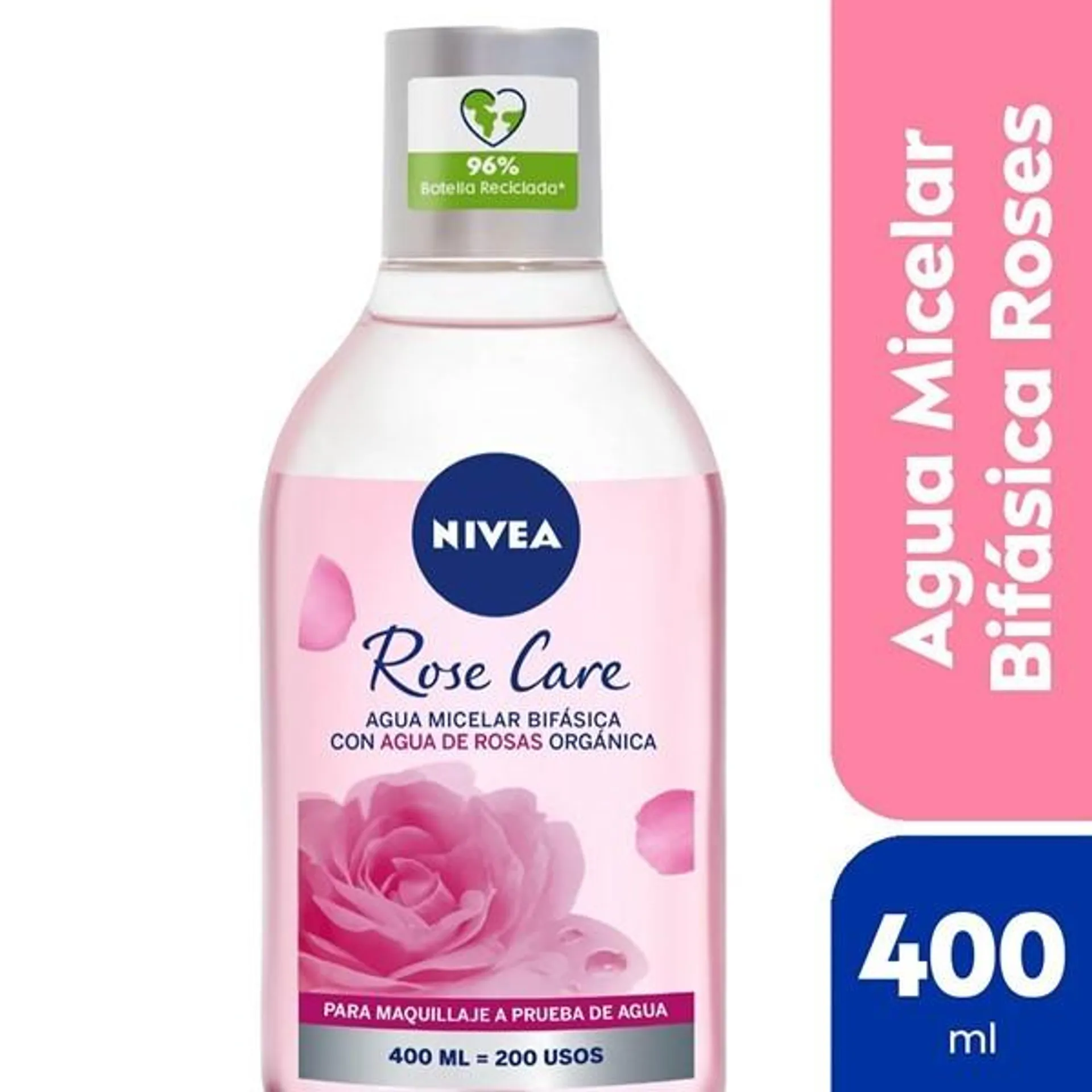 Nivea Agua Micelar Bifásica Rose Care Para Todo Tipo de Piel 400 ml