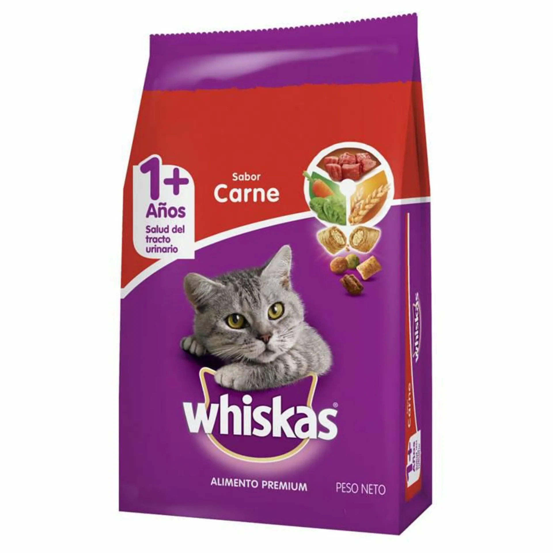 Alimento para Gato Carne Whiskas x 500 g.