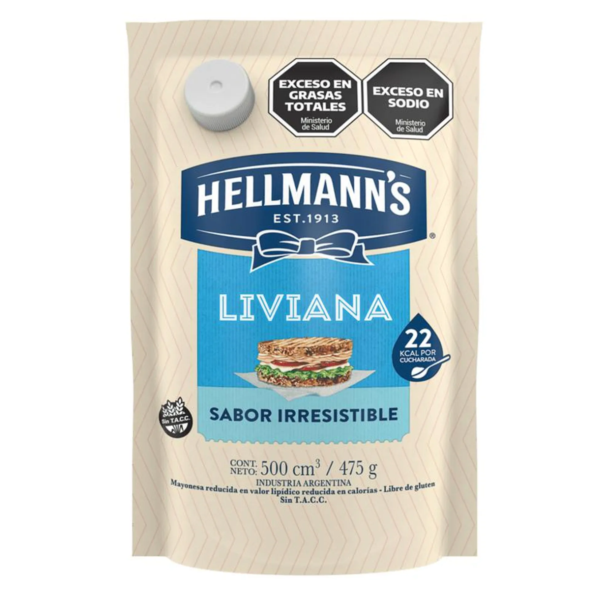 Mayonesa Liviana Doy Pack Hellmann´s 475 Gr.