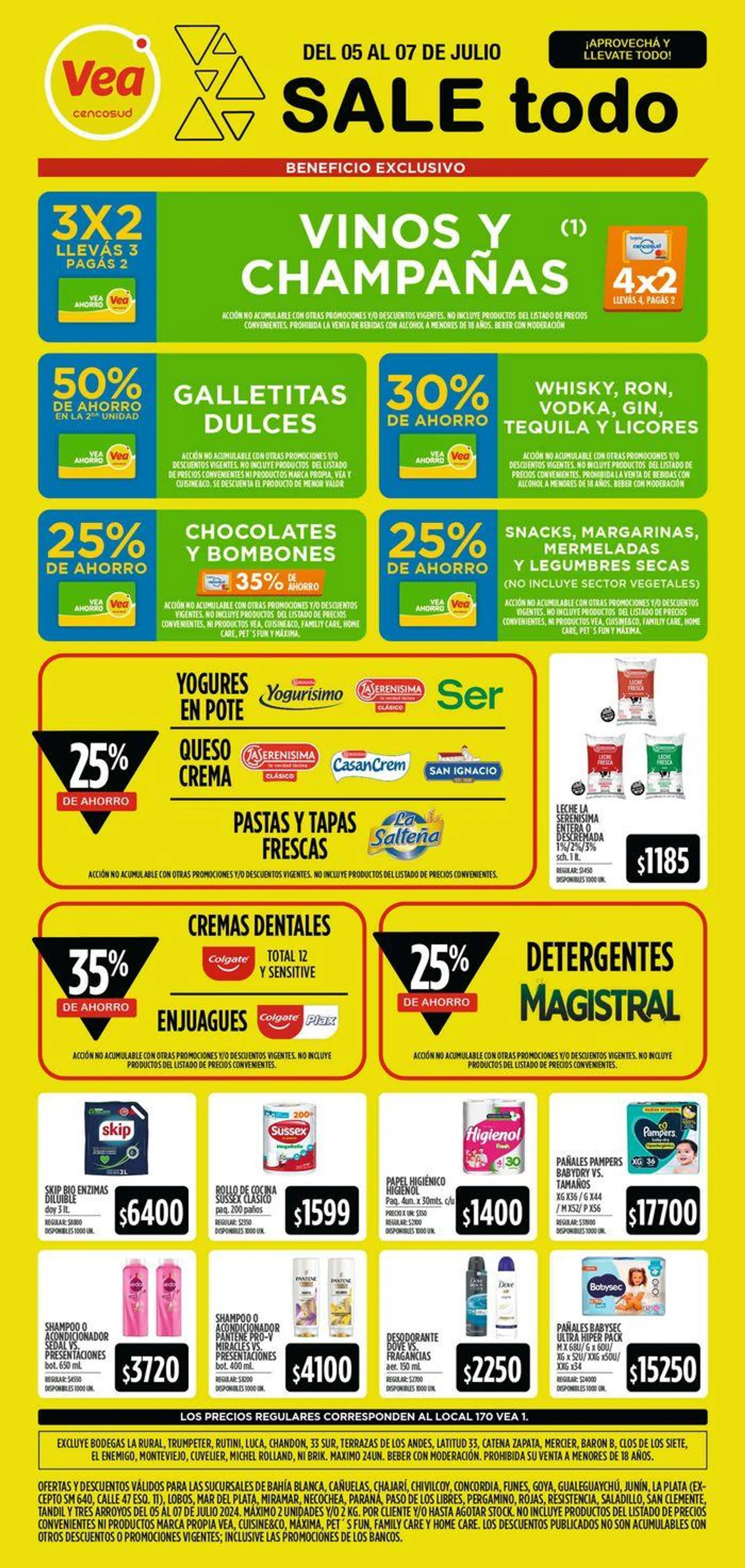 Ofertas de Ofertas FDS Supermercados Vea - NEA 5 de julio al 7 de julio 2024 - Página 1 del catálogo