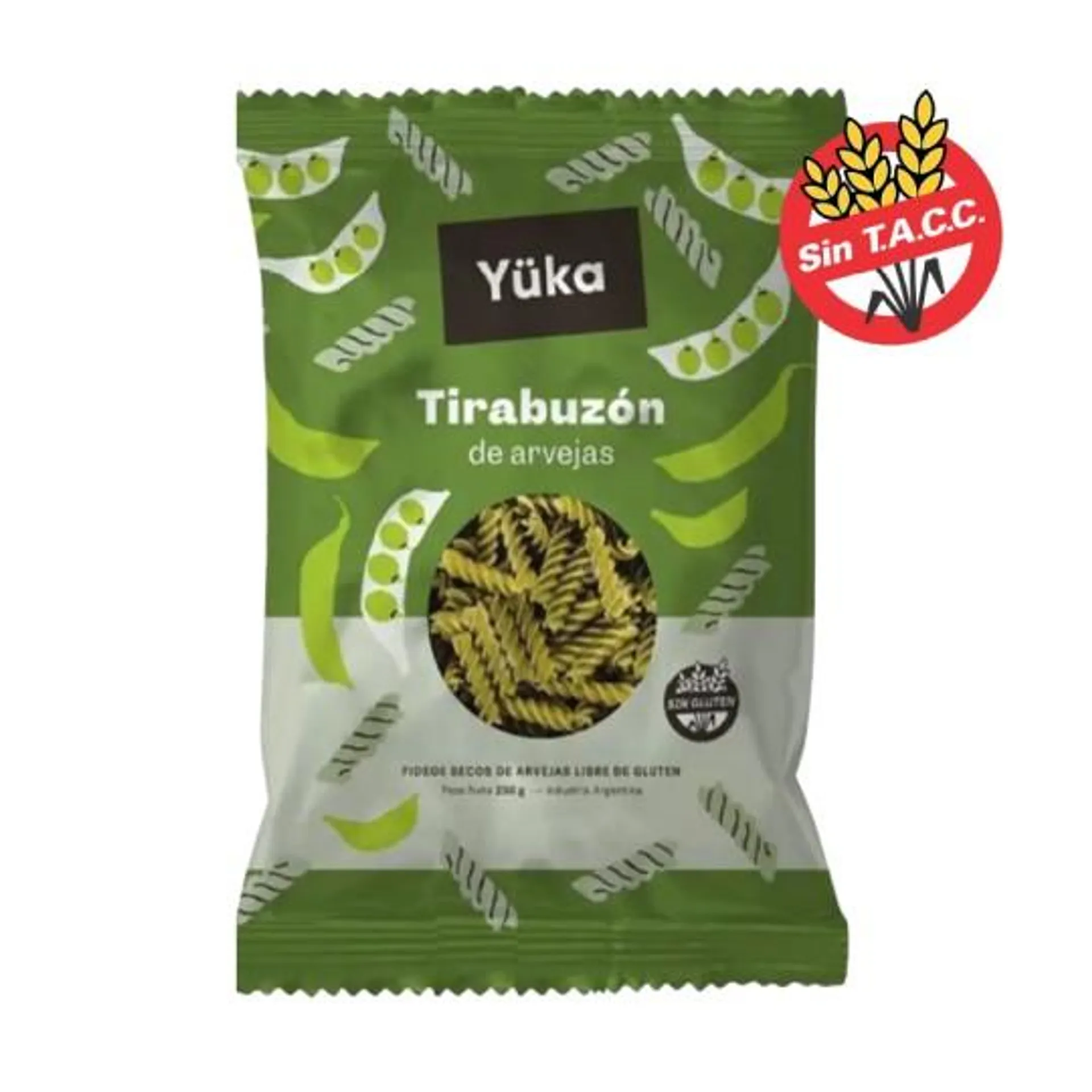 FIDEOS CELIACOS YUKA ARVEJAS 250 GRS