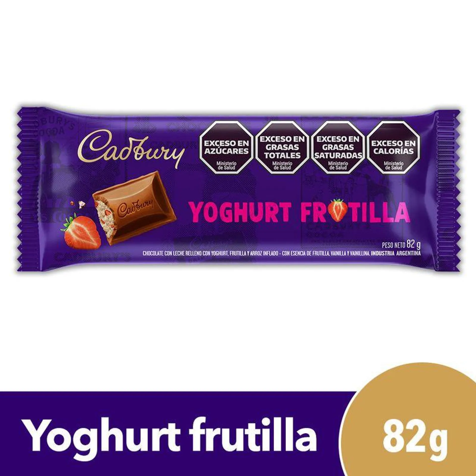 Chocolate Cadbury Relleno Yoghurt Frutilla 82 Gr.
