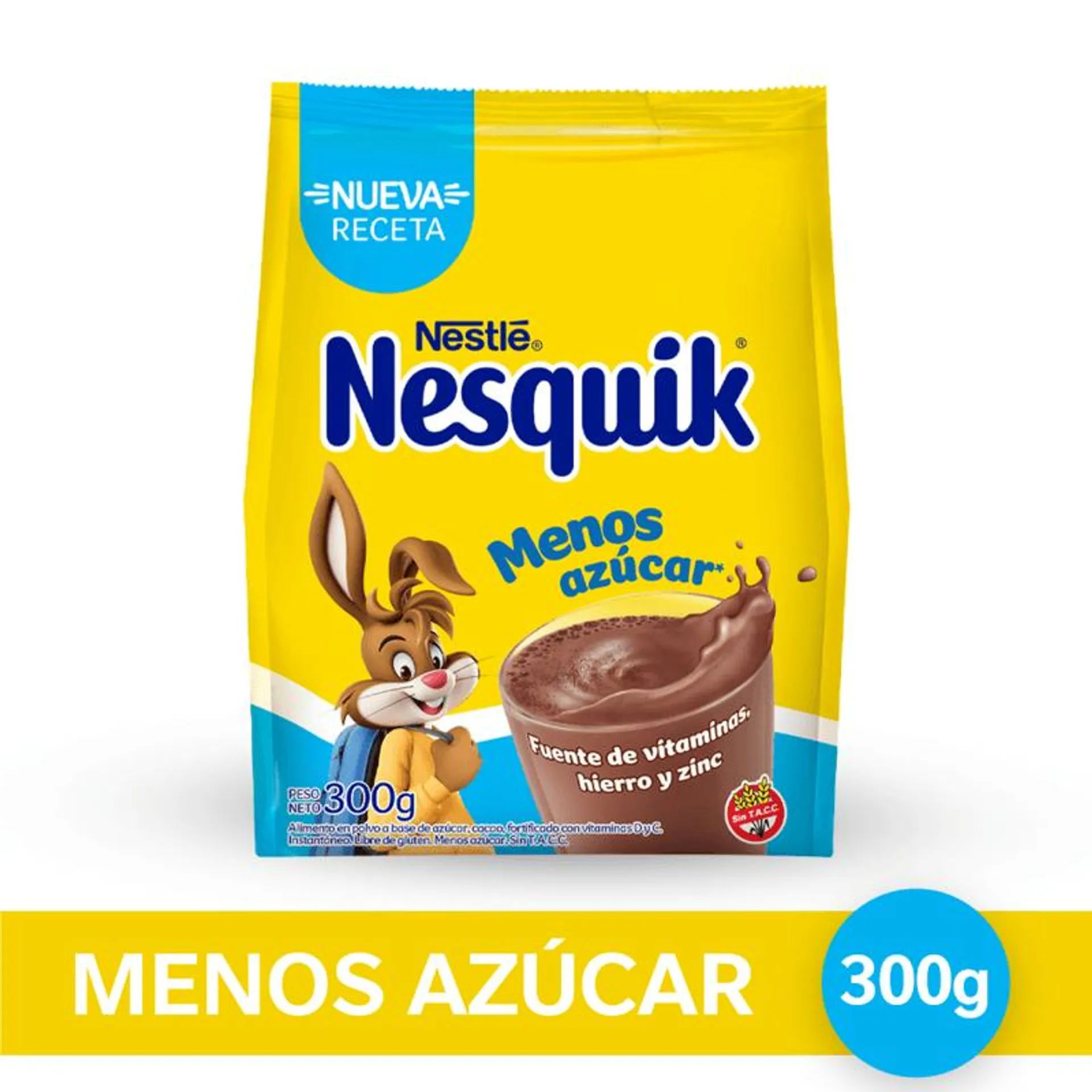 Nesquik Original Cacao En Polvo Menos Azúcar X 300 Gr.