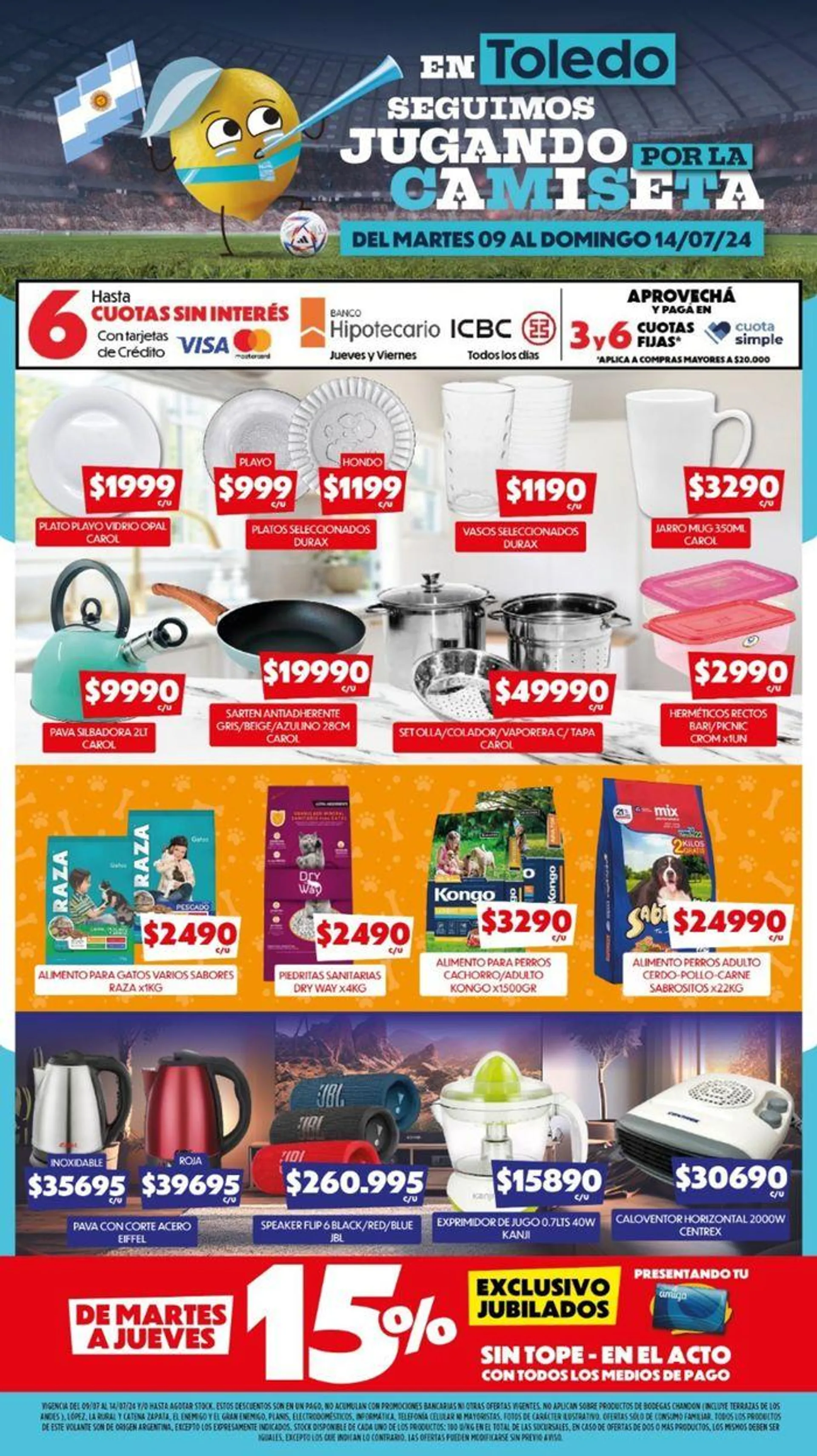 Ofertas de Catálogo Supermercados Toledo 9 de julio al 14 de julio 2024 - Página 7 del catálogo