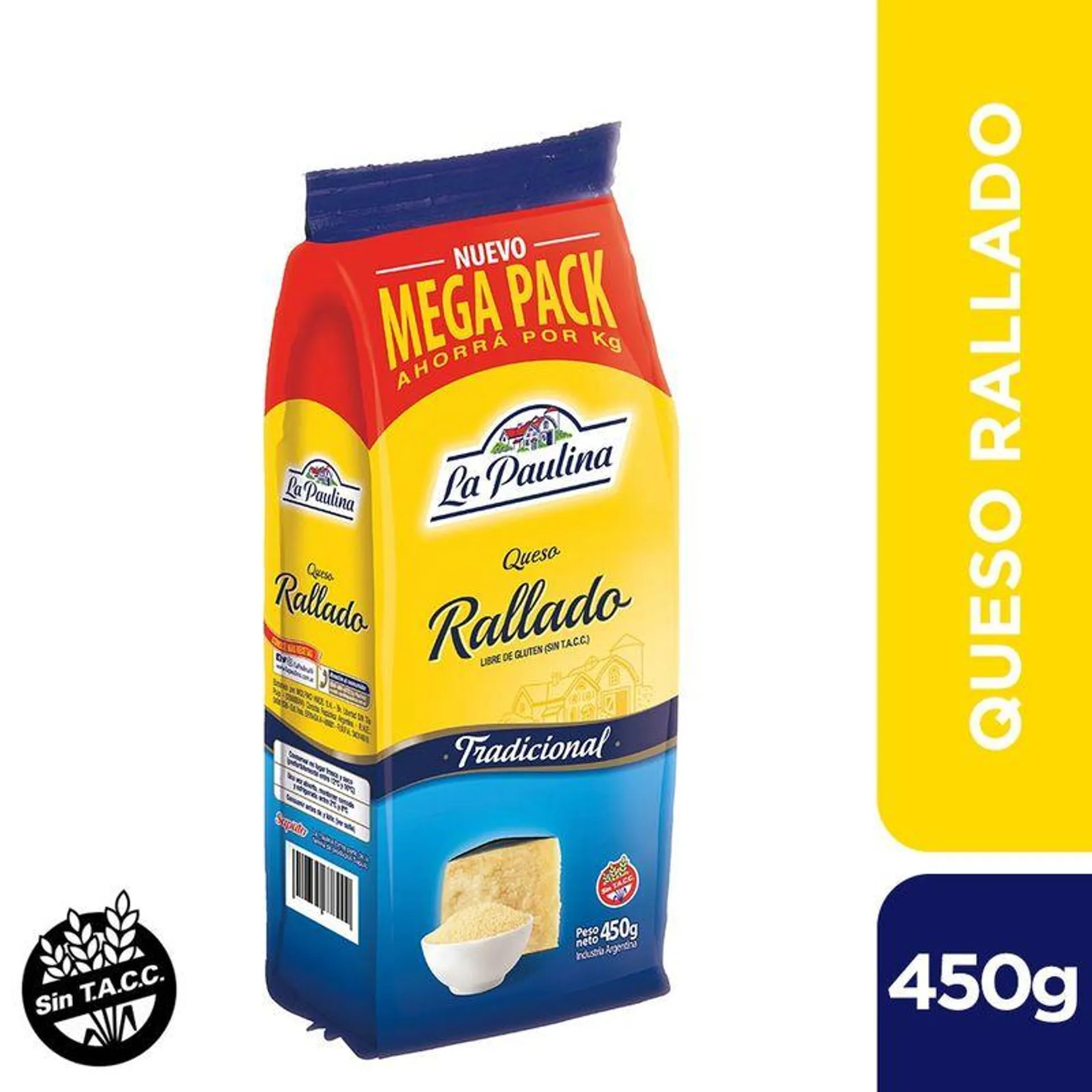 Queso Rallado La Paulina 450 Gr