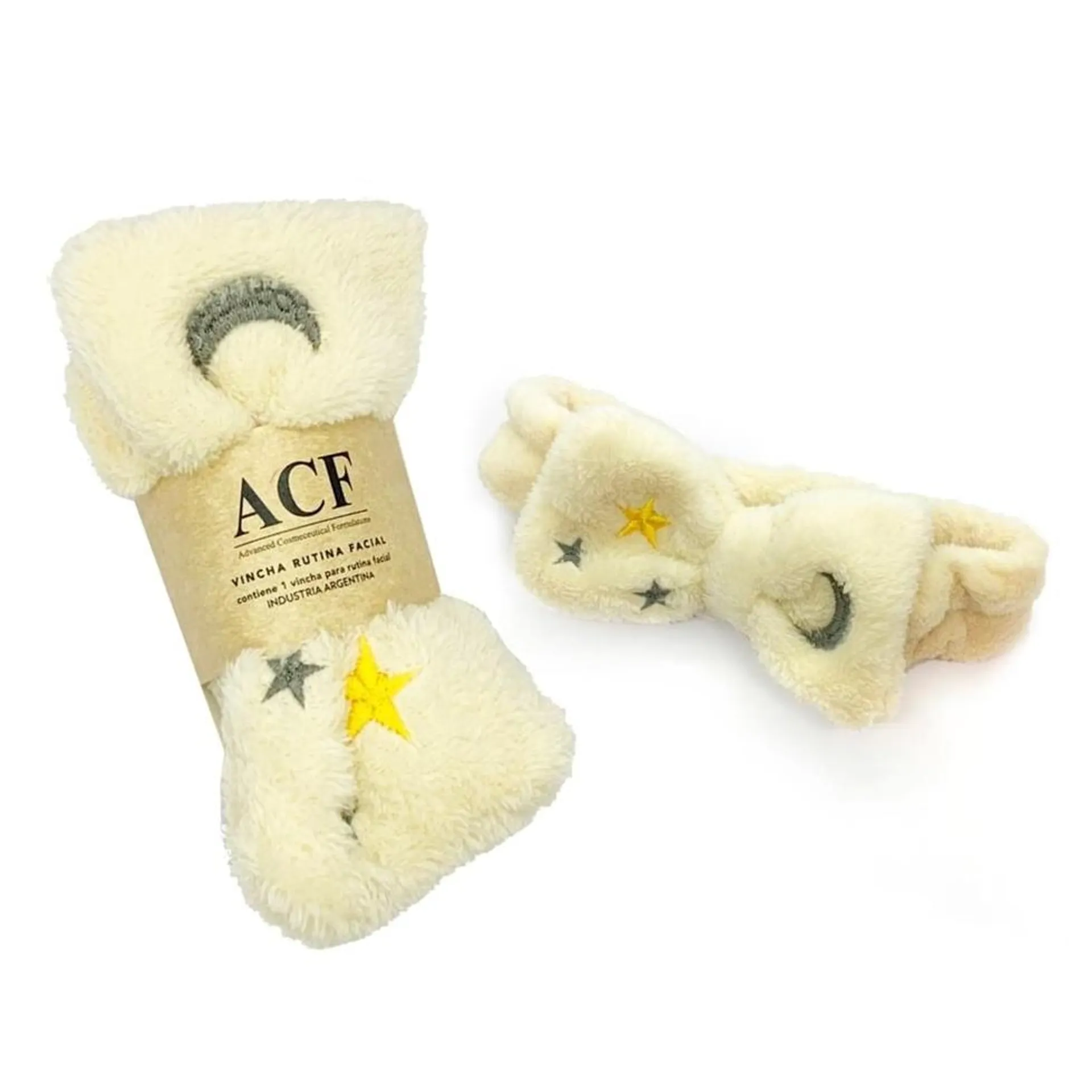 ACF BY DADATINA VINCHA MOÑO BORDADA PARA LIMPIEZA FACIAL