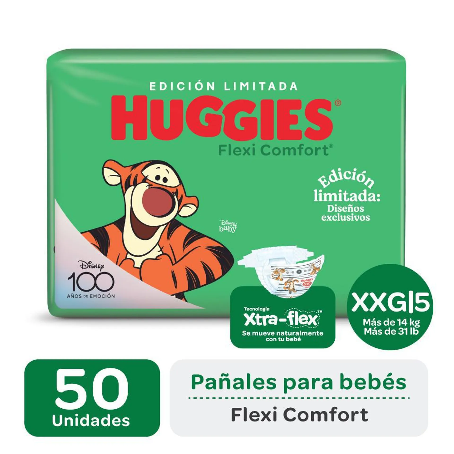Pañal Flexi Confort T: Xxg/5 Huggies 50 Uni