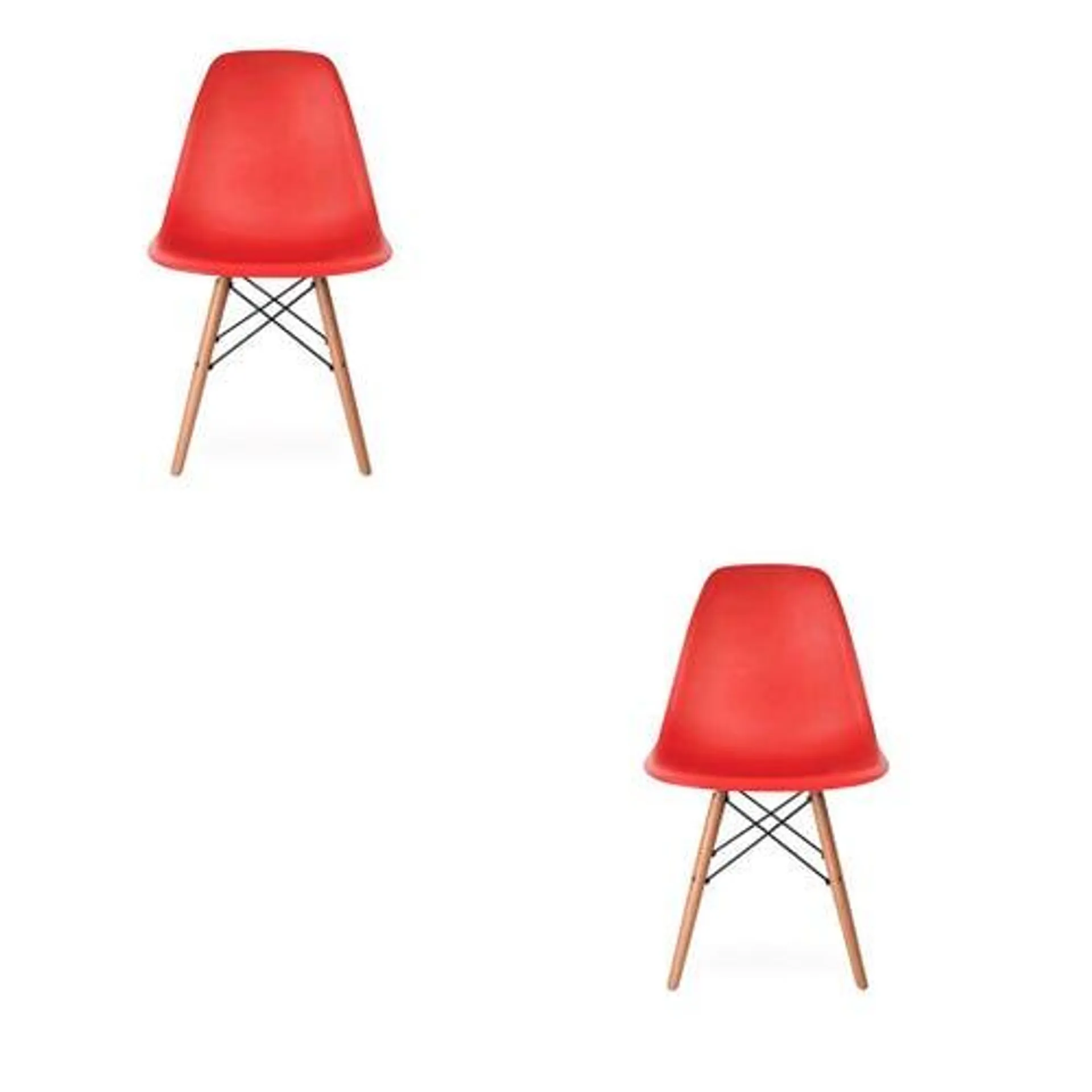 Silla Eames ideal comedor living roja x2u