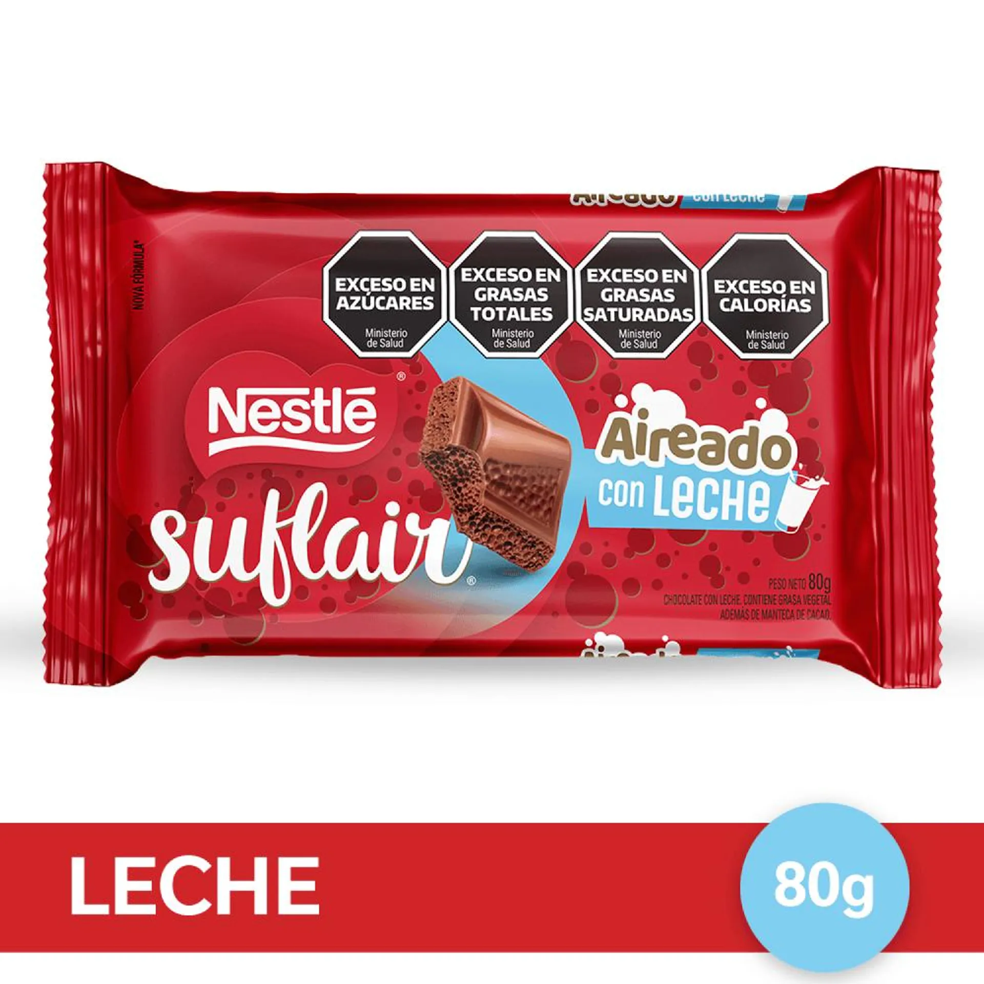 Suflair Chocolate Aireado Con Leche X 80 Gr.