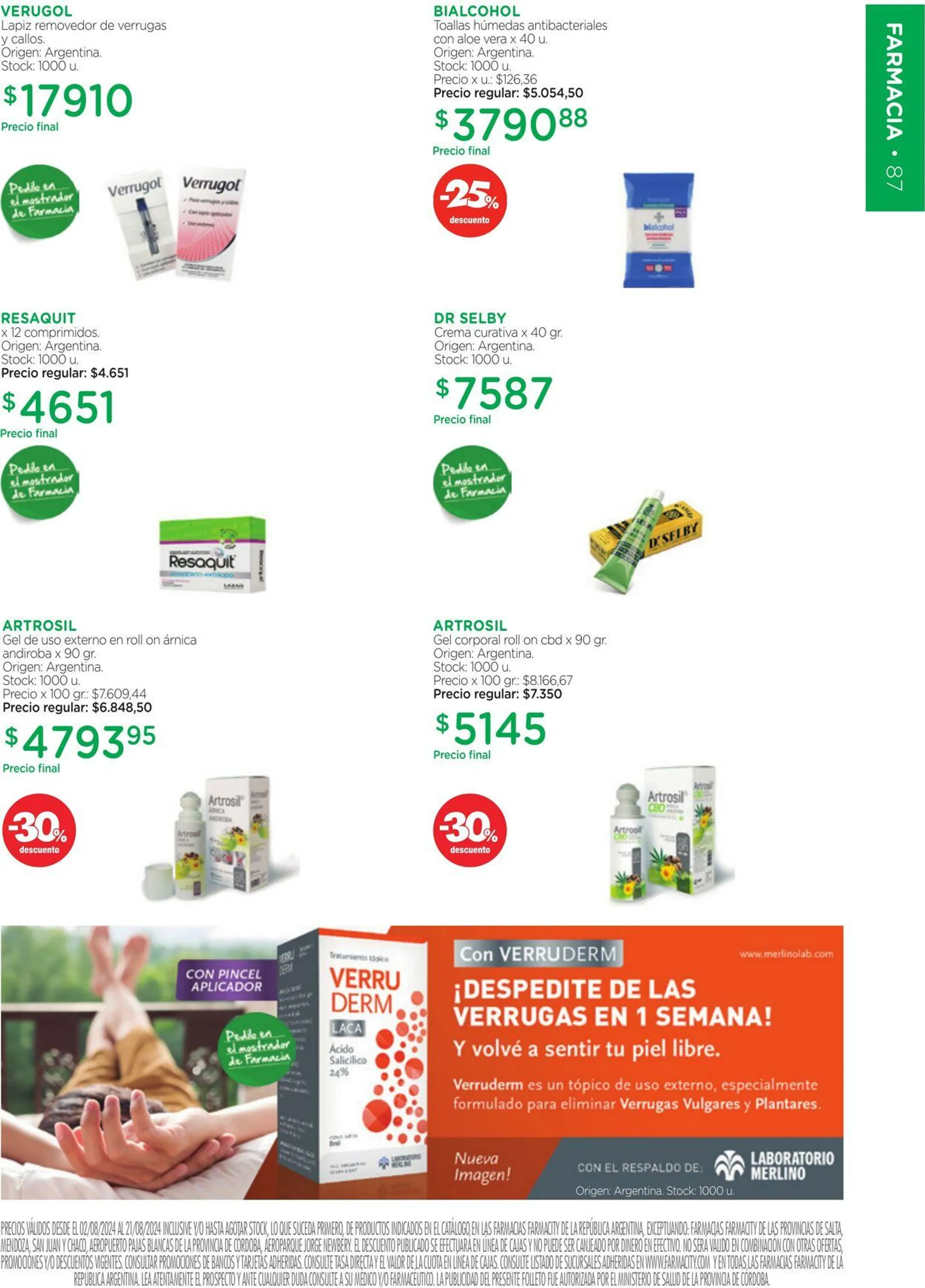 Ofertas de Farmacity 1 de agosto al 31 de agosto 2024 - Página 87 del catálogo