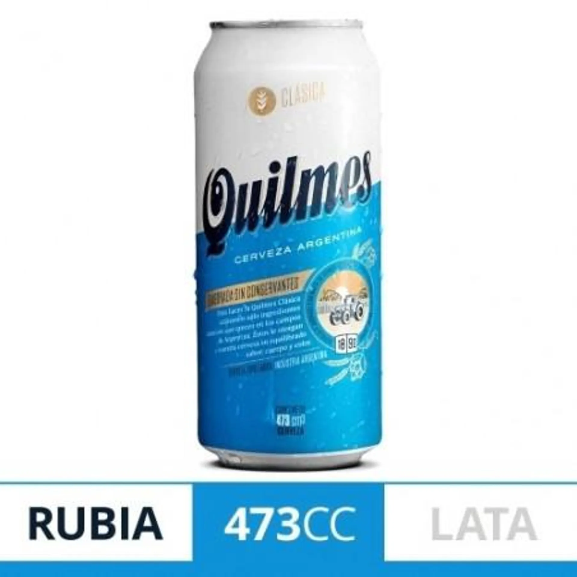 CERVEZA QUILMES CRISTAL RUB.LAT 473 CC.