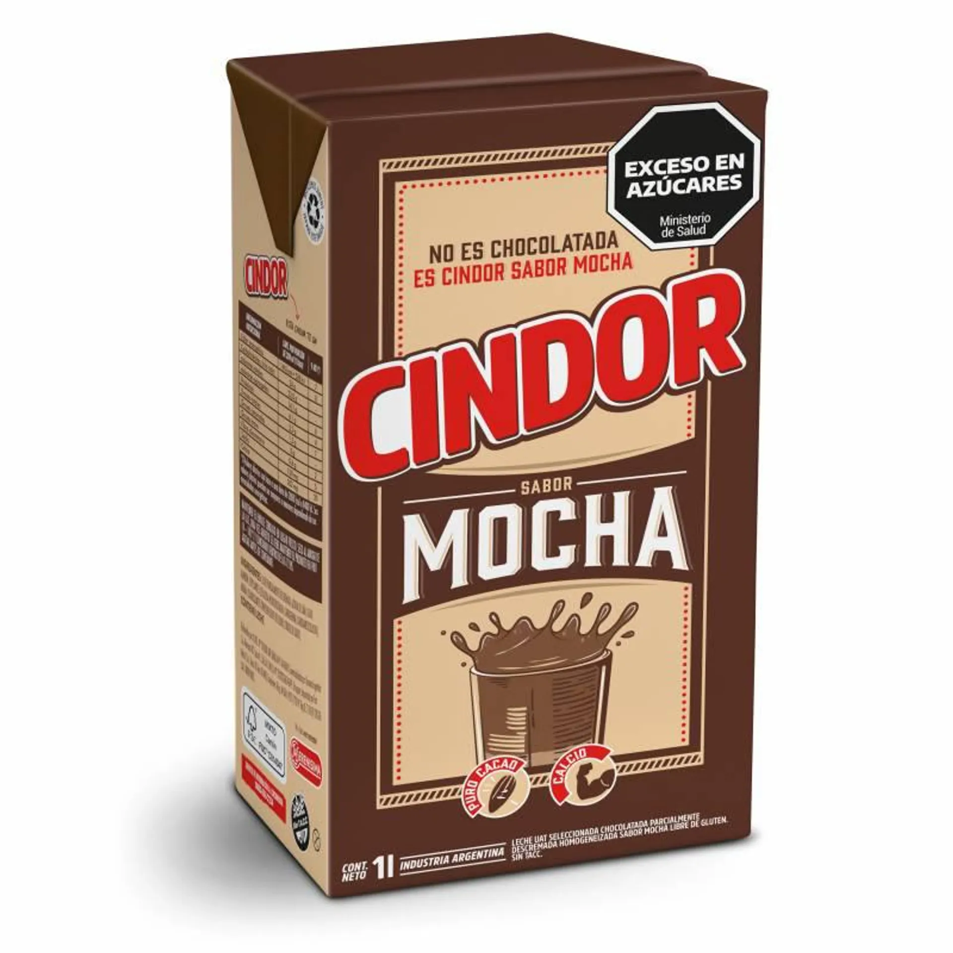 Leche LV Chocolatada Sabor Mocha Cindor x 1 Lt.