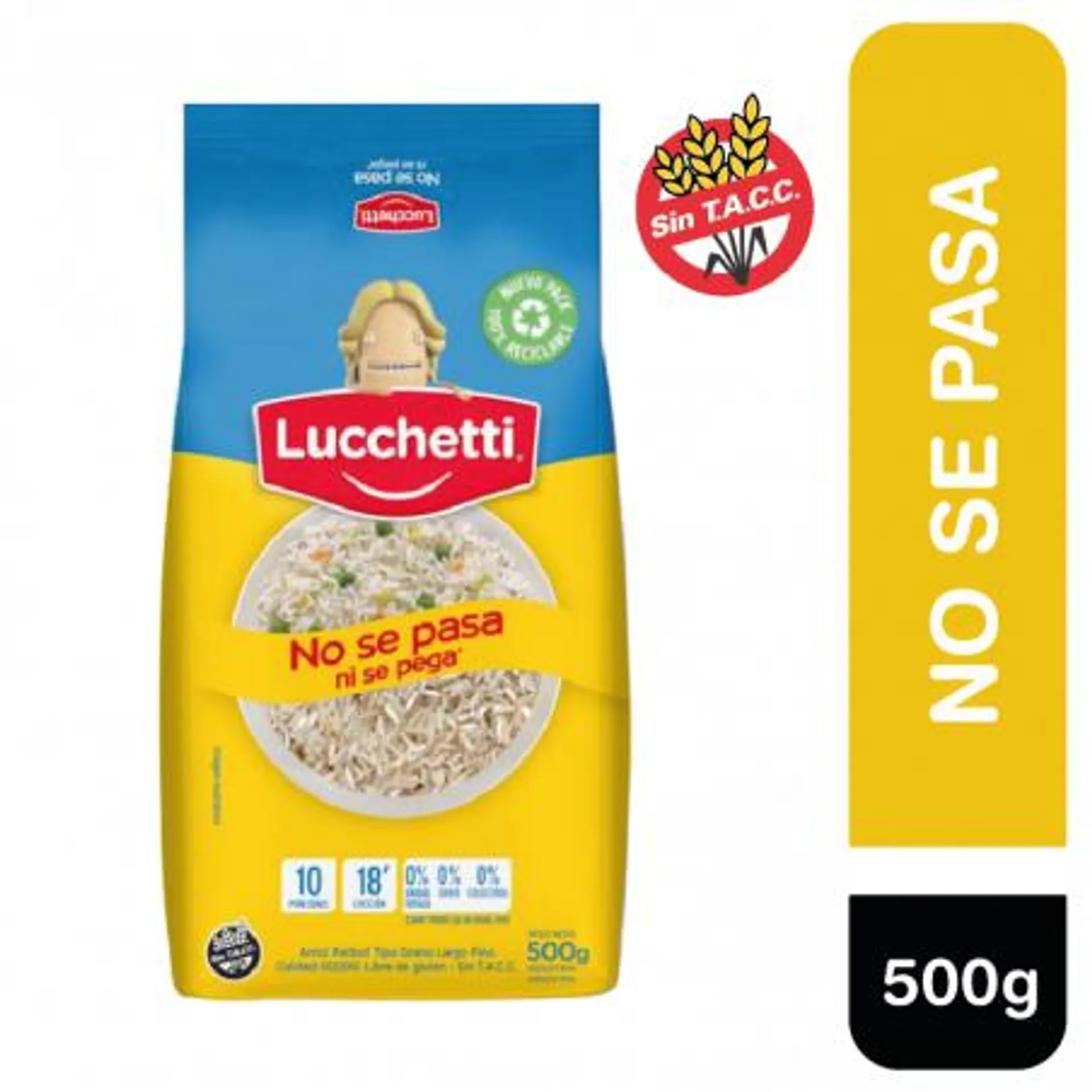 ARROZ PARB. LUCCHETTI BOLSA 500 GRS