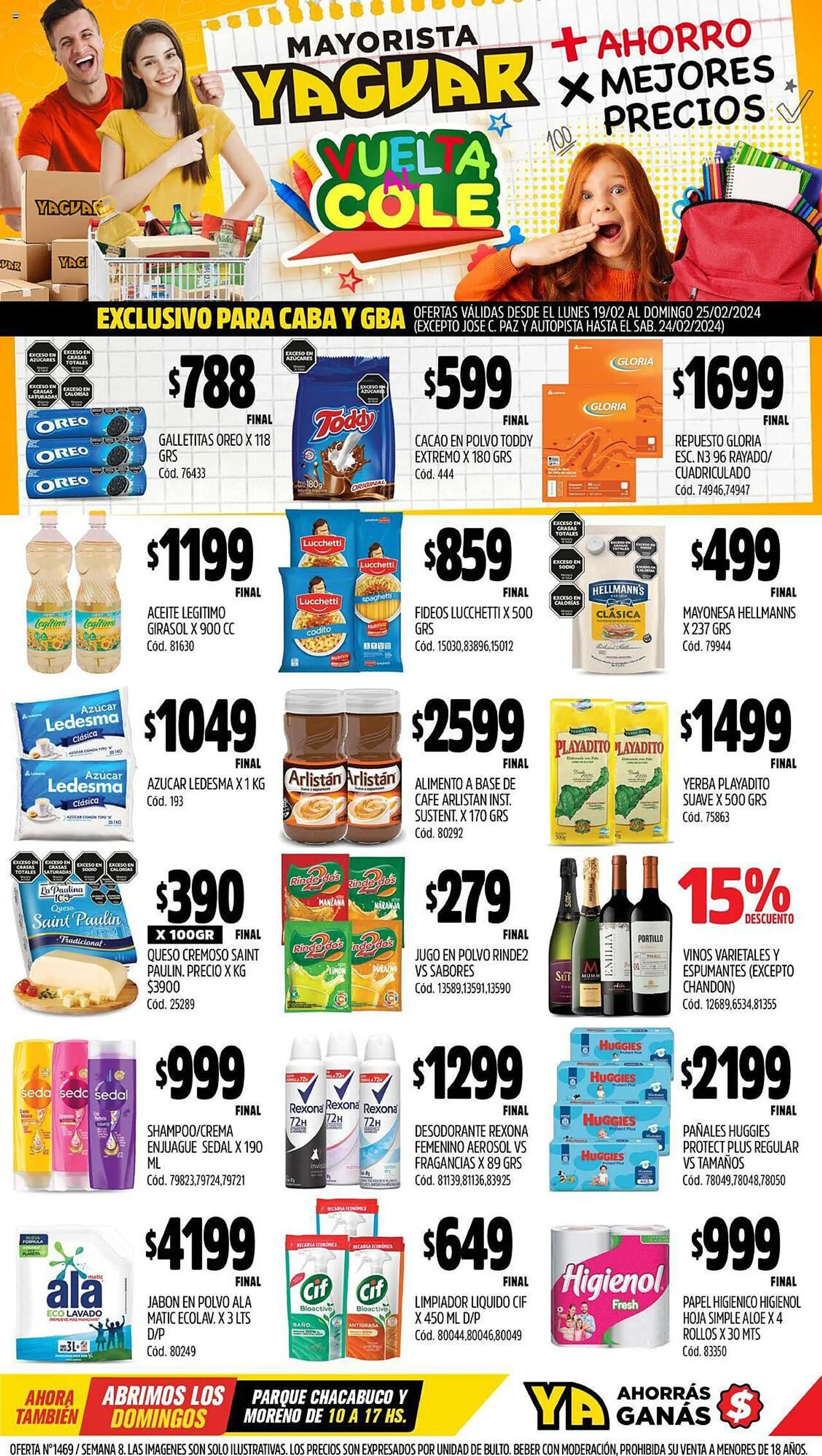 Ofertas de Catálogo Supermercados Yaguar 19 de febrero al 25 de febrero 2024 - Página  del catálogo
