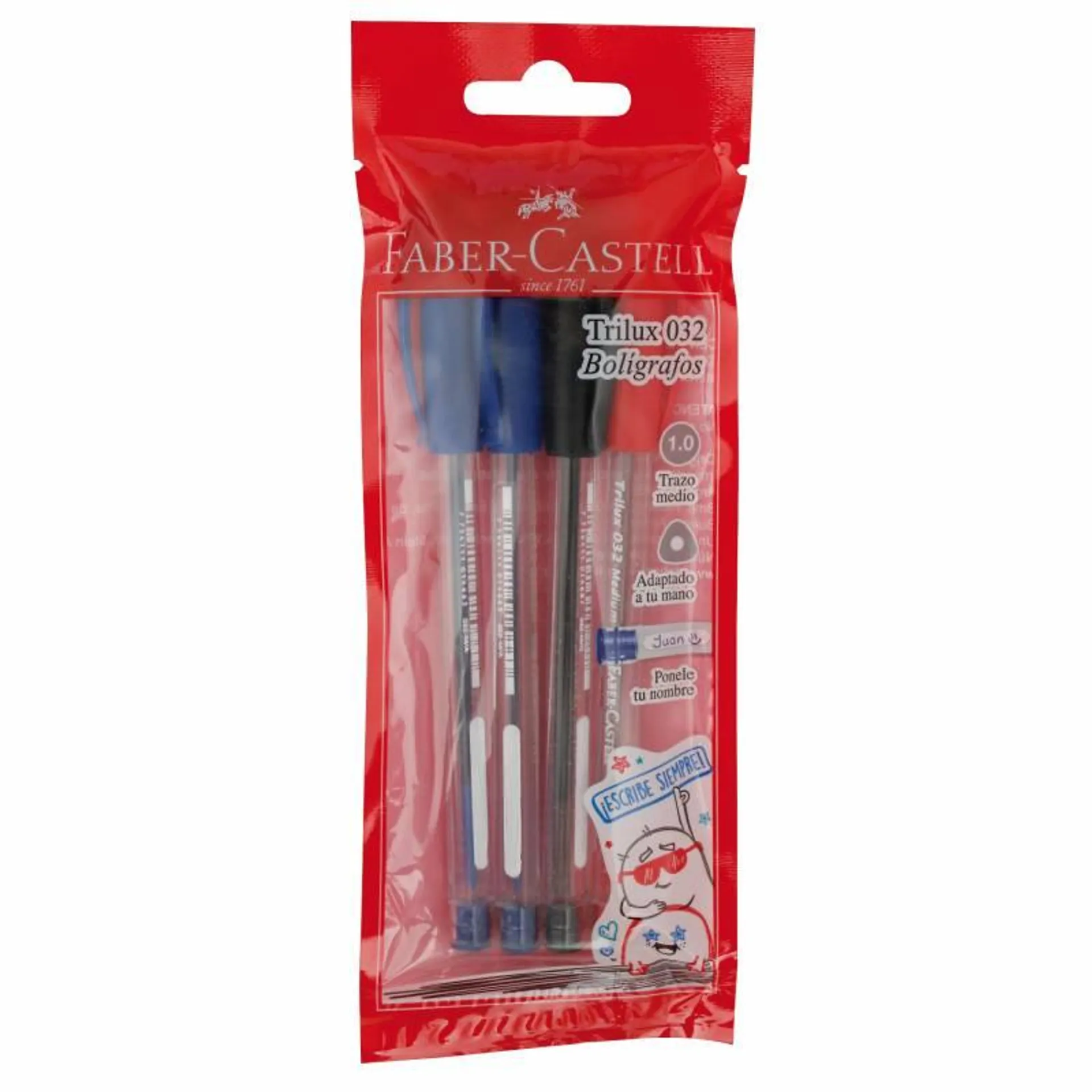 Bolígrafo Surtido Faber Castell x 4 un.