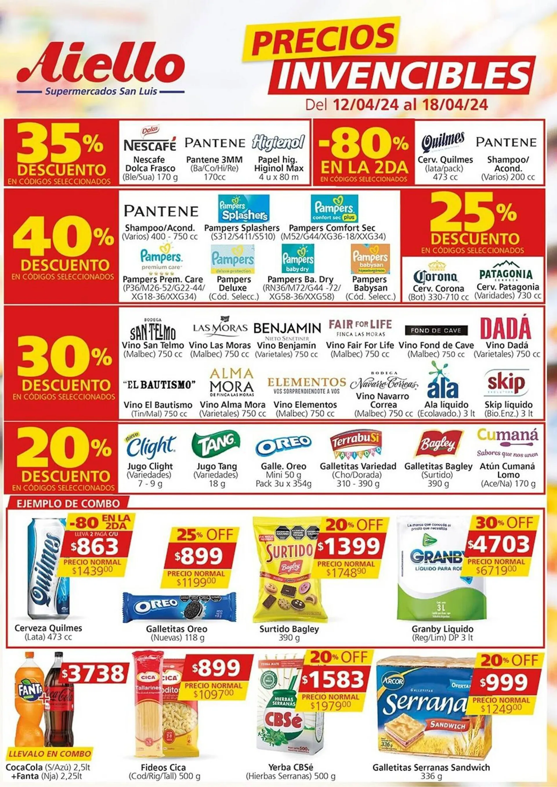 Ofertas de Catálogo Supermercados Aiello 15 de abril al 18 de abril 2024 - Página 1 del catálogo