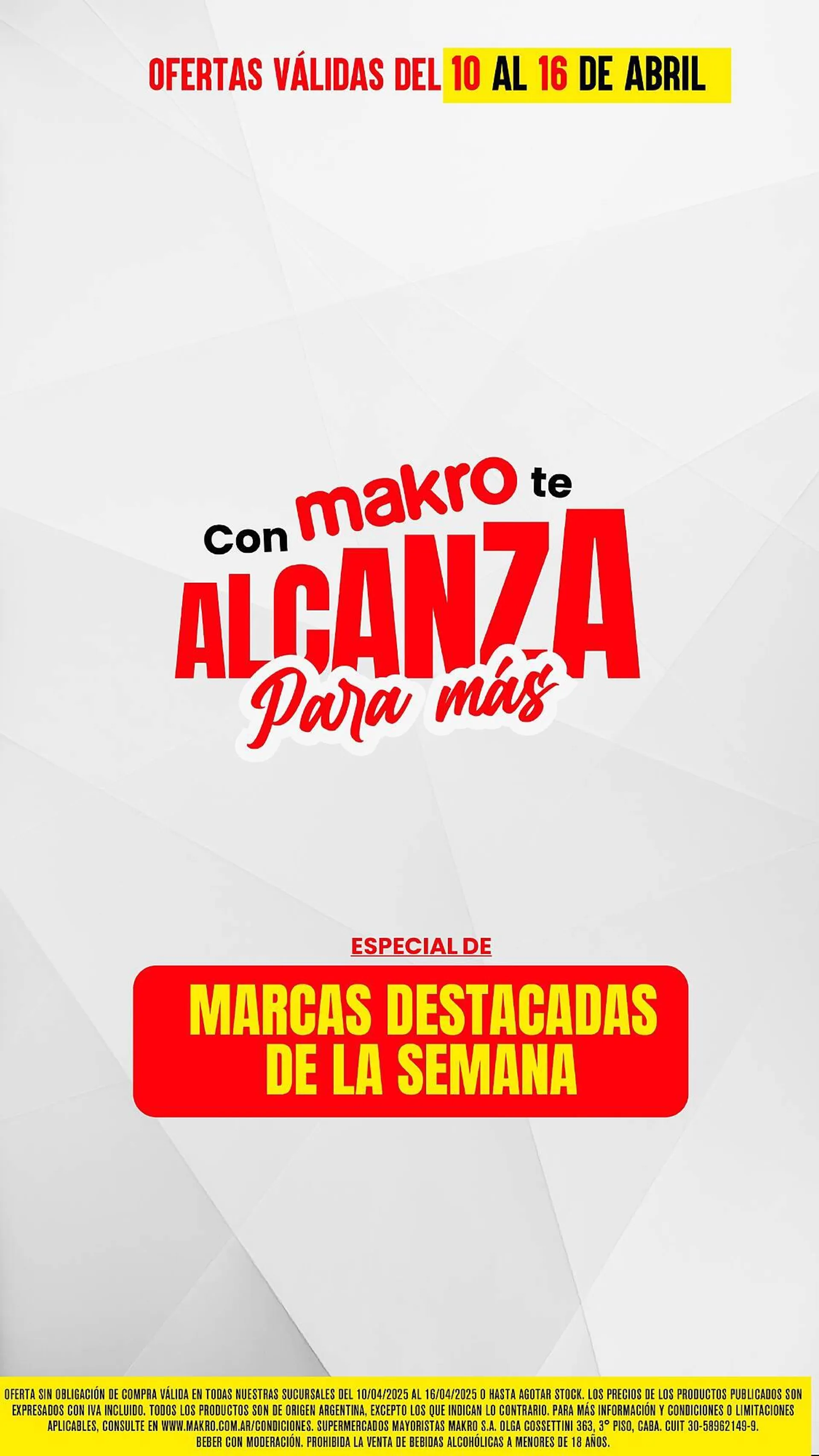 Ofertas de Catálogo Makro 10 de abril al 16 de abril 2025 - Página 1 del catálogo