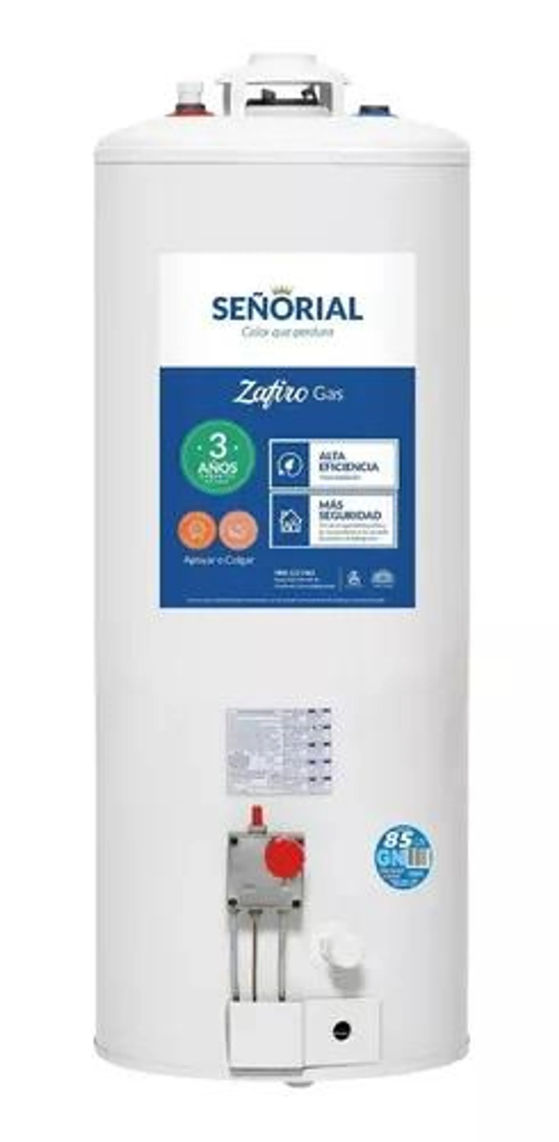 Termotanque A Gas Señorial Zafiro 85 Litros