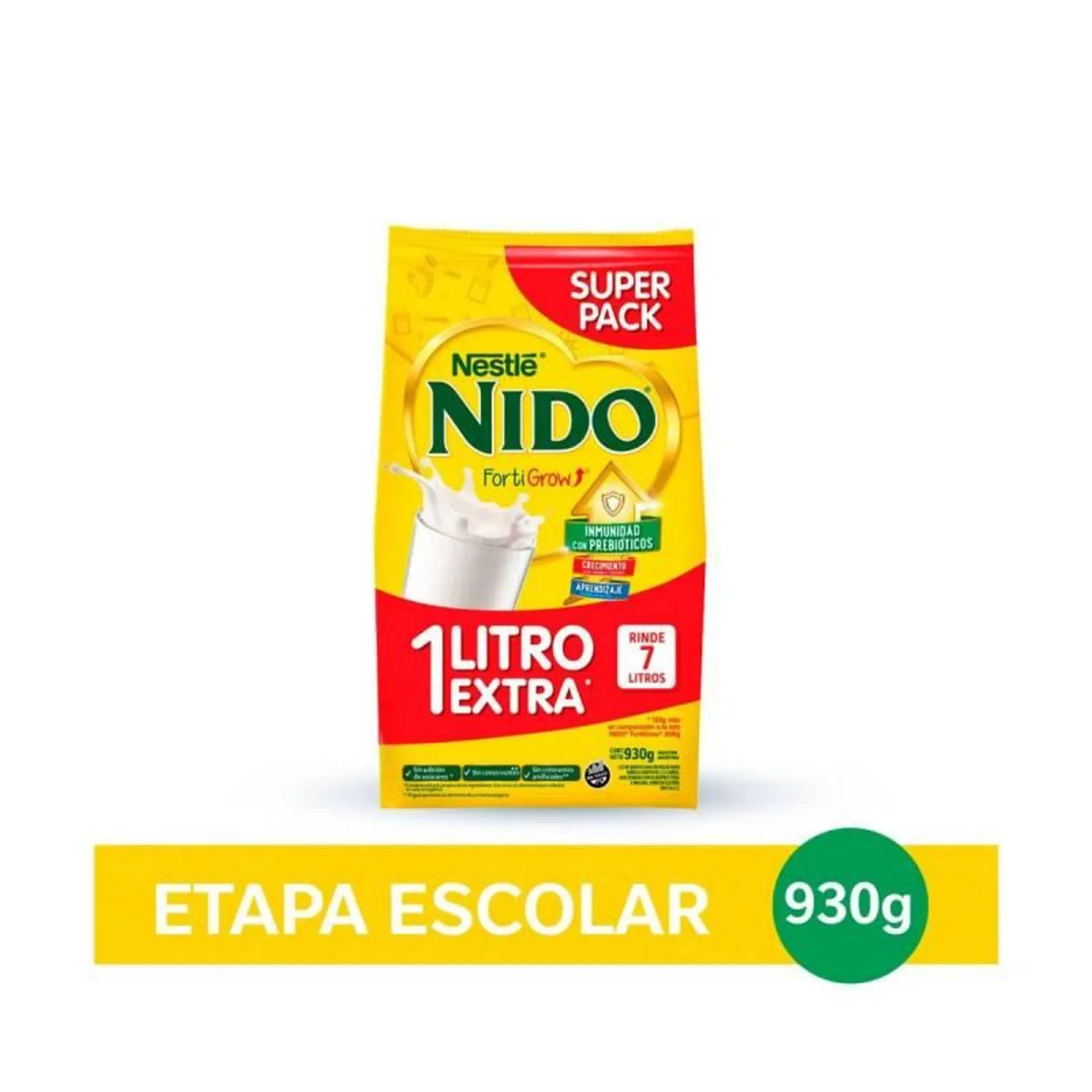 Leche en Polvo Nido Fortigrow x 930 g.