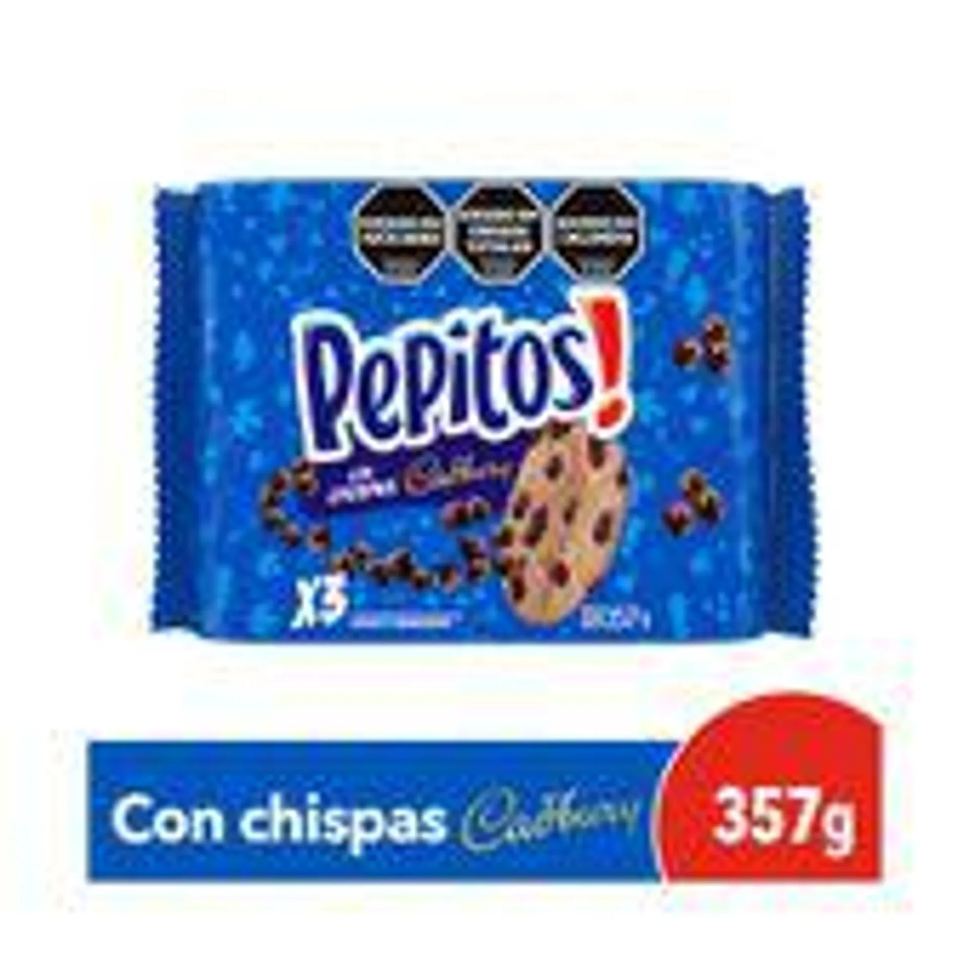 Galletitas Pepitos con chips de chocolate x3 119 g.