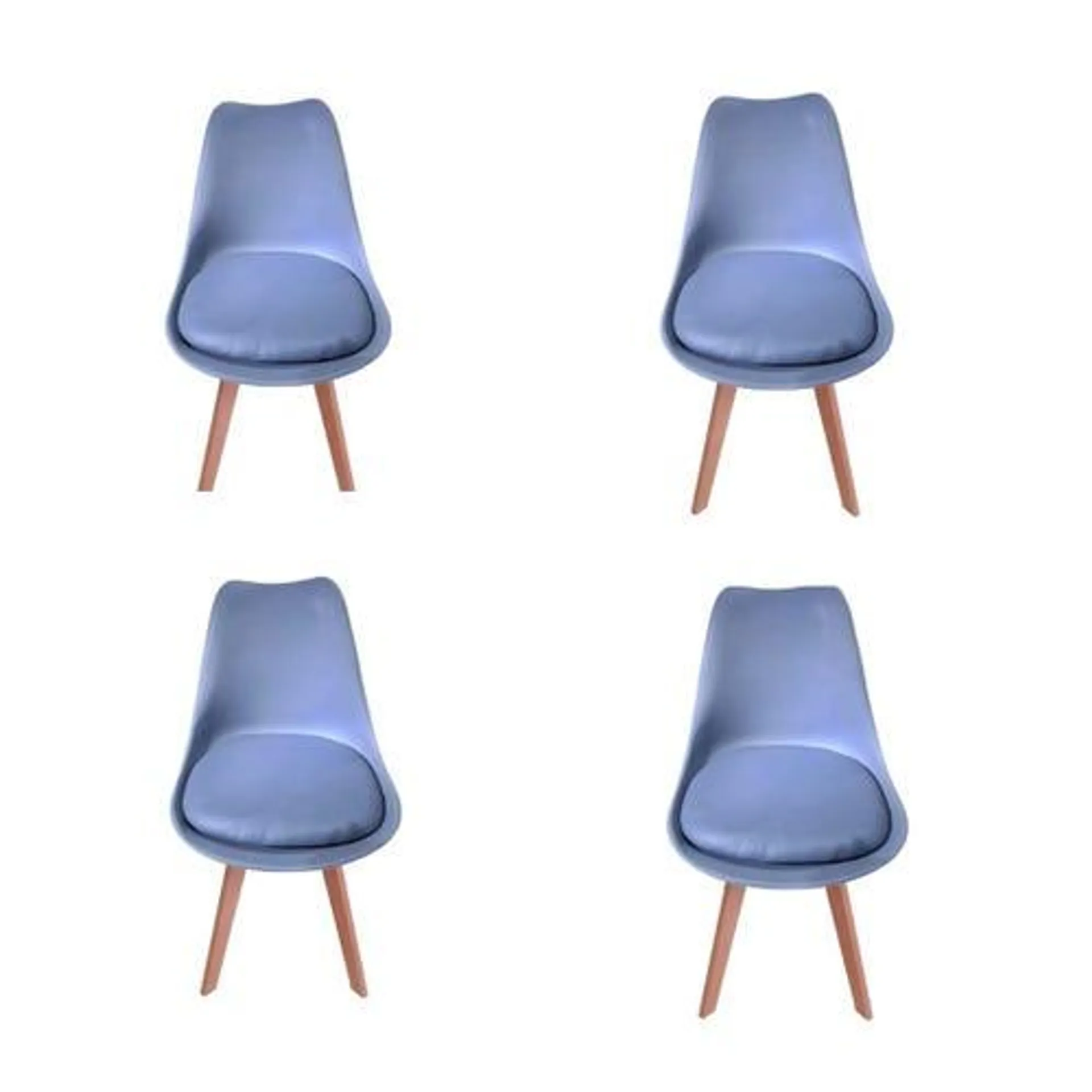 Silla Eames new tower acolchonada gris x 4 unidades