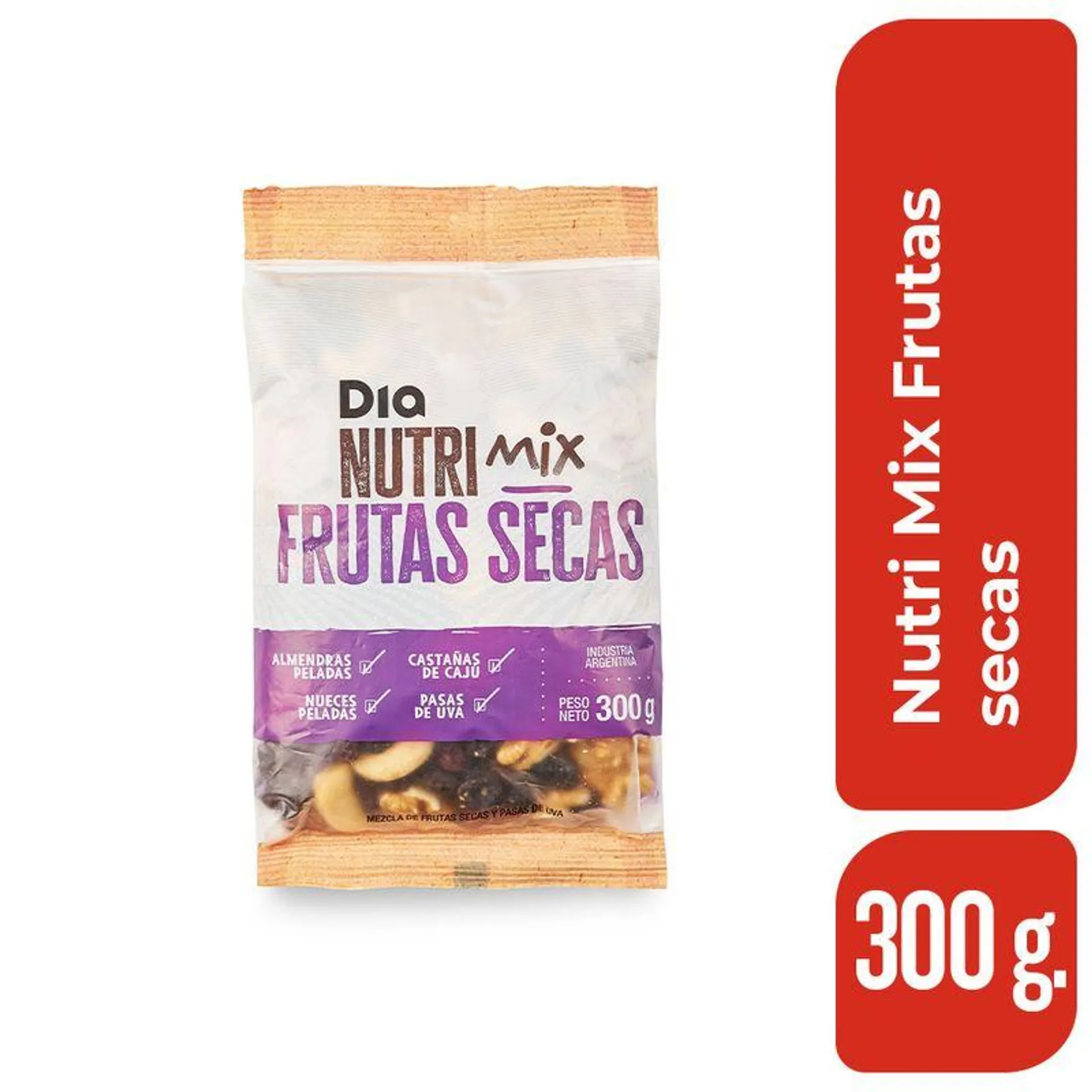 Nutrimix Frutas Secas Dia 300 Gr.