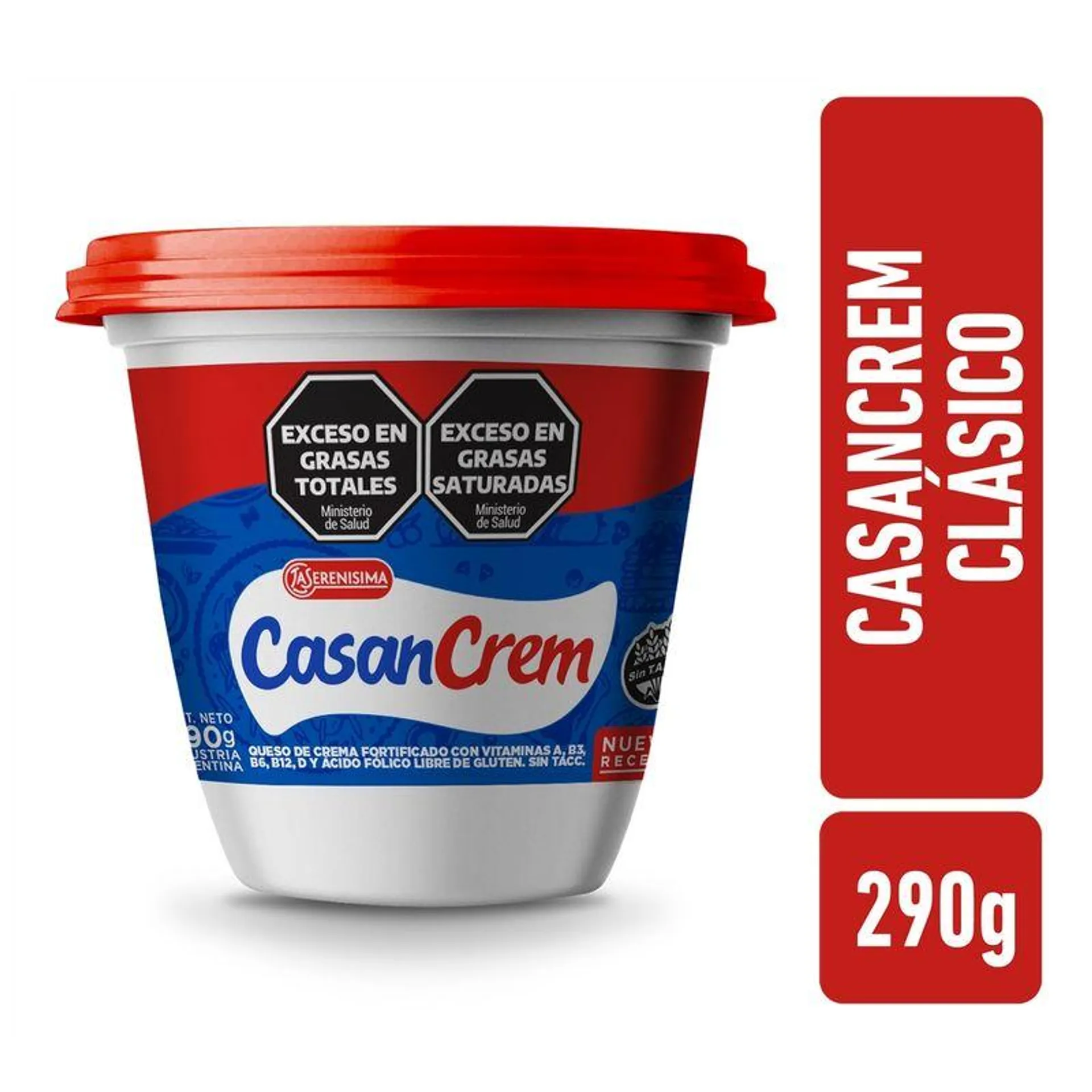 Queso Crema Clásico Casancrem 290 Gr.