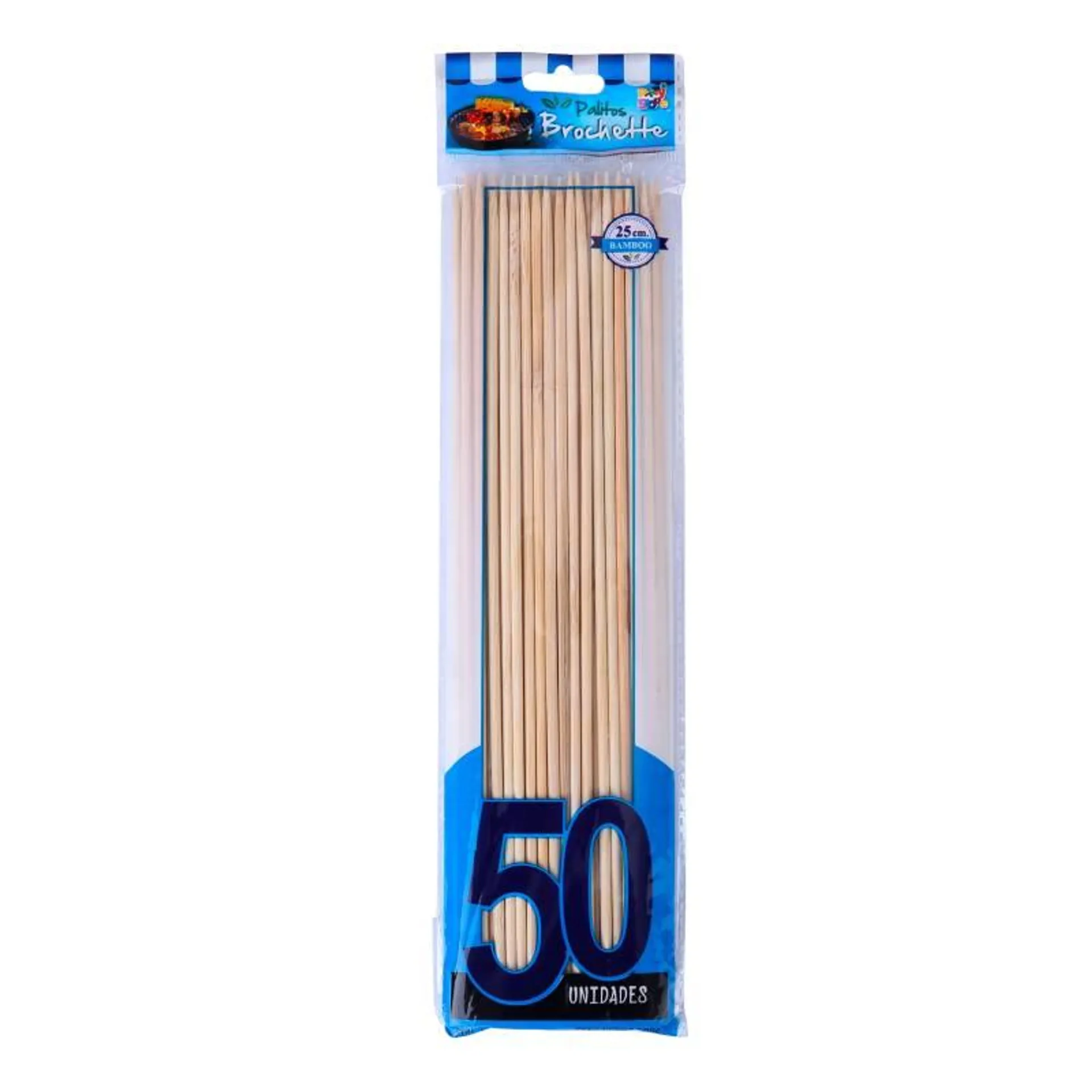 Palito Brochette 25cm Party Store x 50 Un.