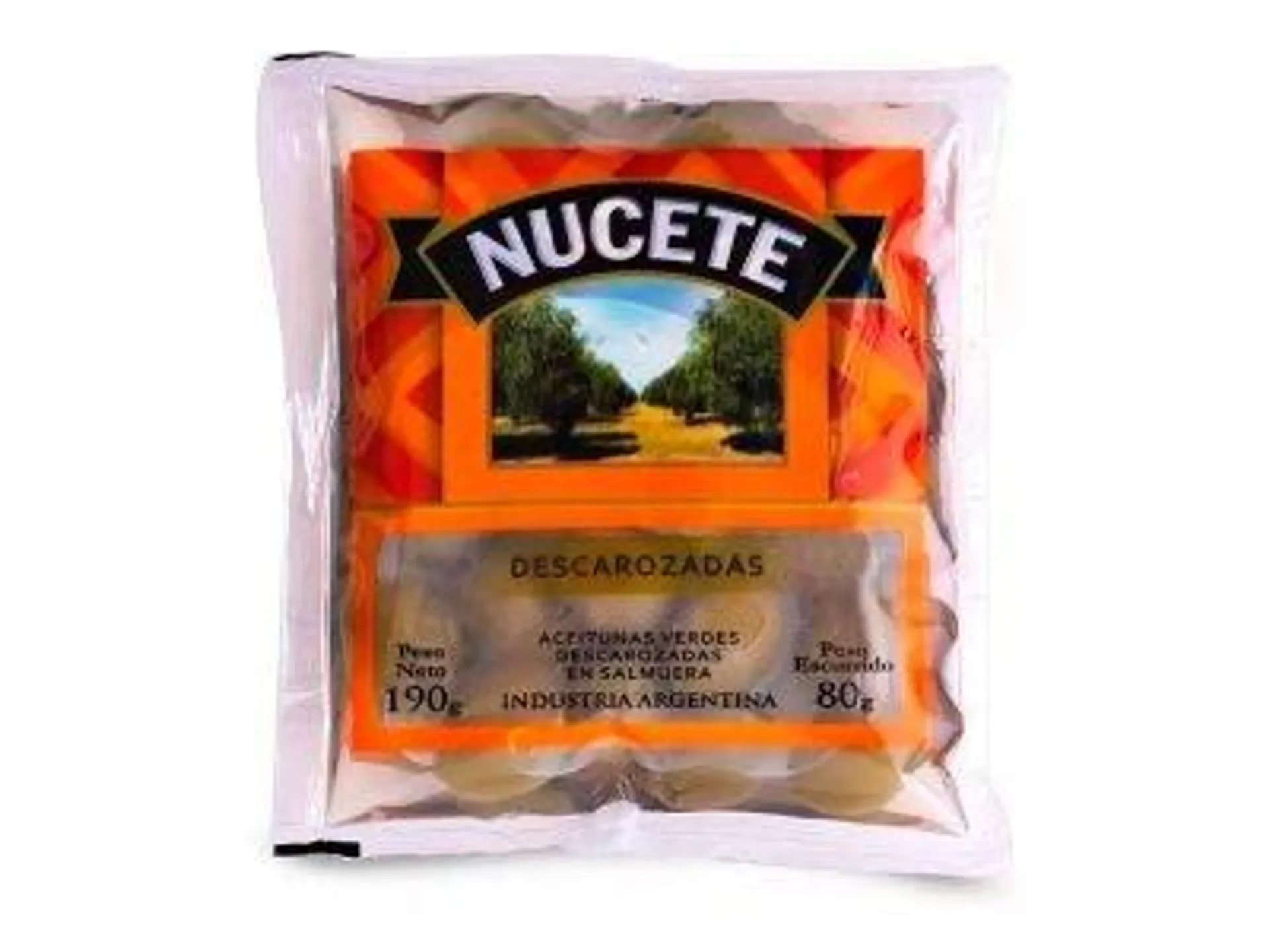 ACEITUNAS NUCETE VERDE DESCAROZADAS SACHET 80 GR