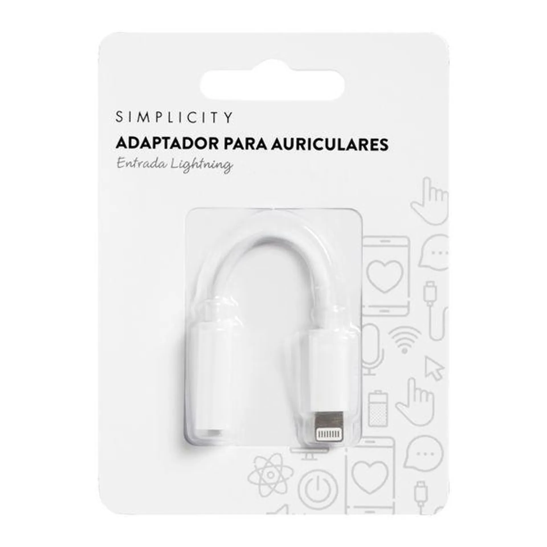 Adaptador para Auriculares Simplicity Entrada Lightning