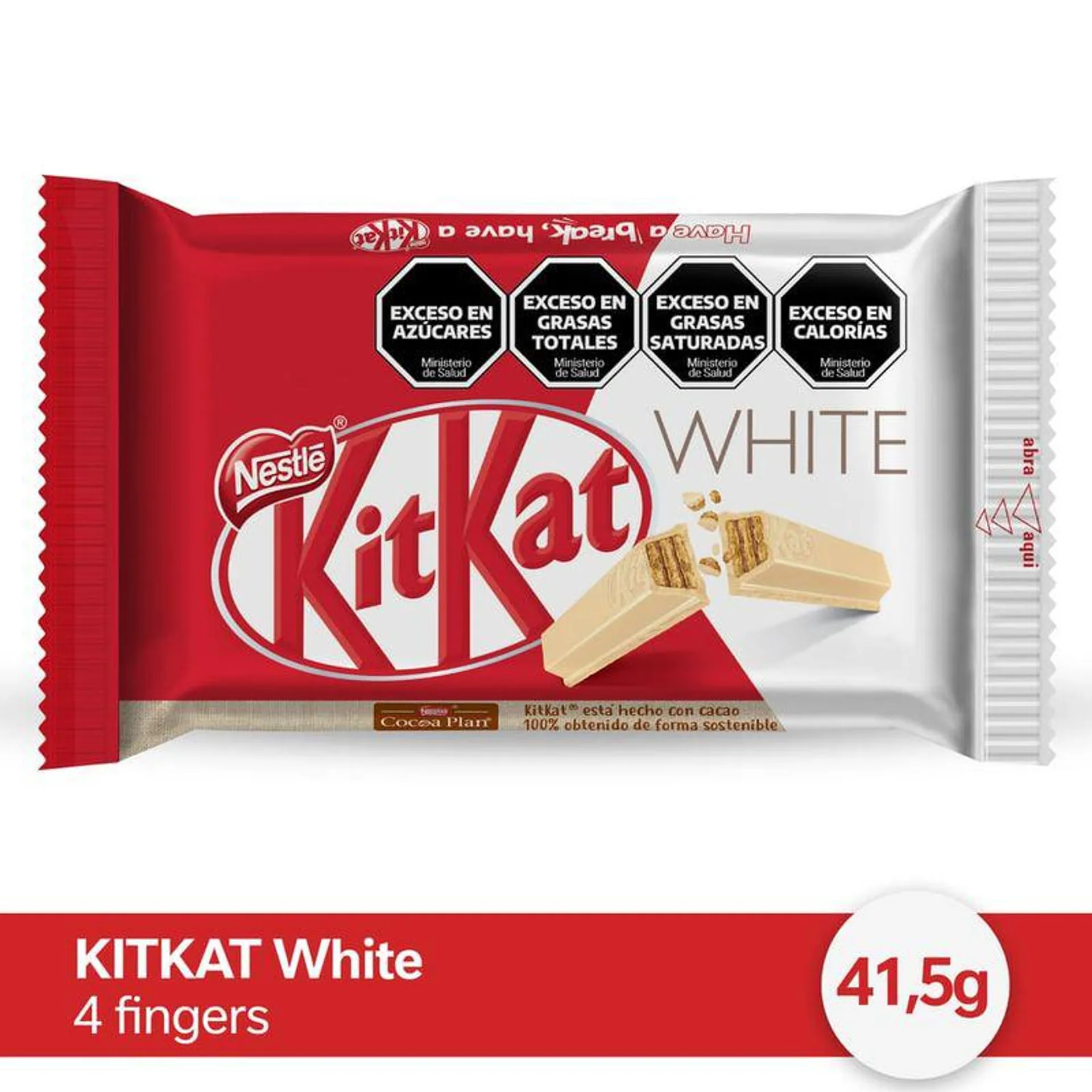 Oblea 4 Barritas White KitKat 42 Gr