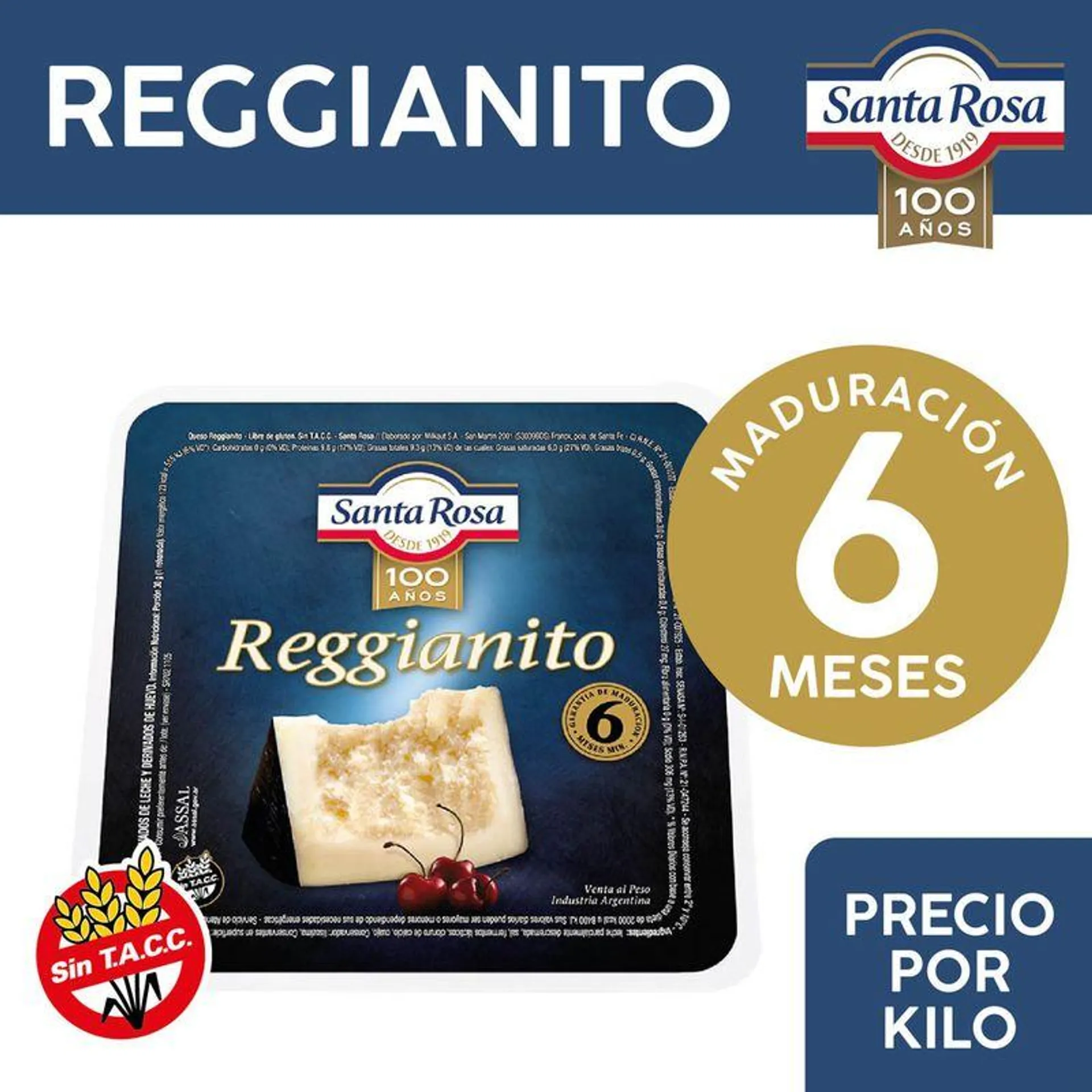 Queso Reggianito Santa Rosa Paquete 1 Kg