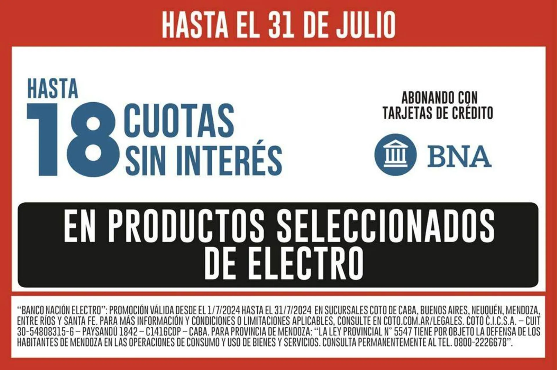 Ofertas de Coto Medio Afiche B N A 5 de julio al 31 de julio 2024 - Página 1 del catálogo