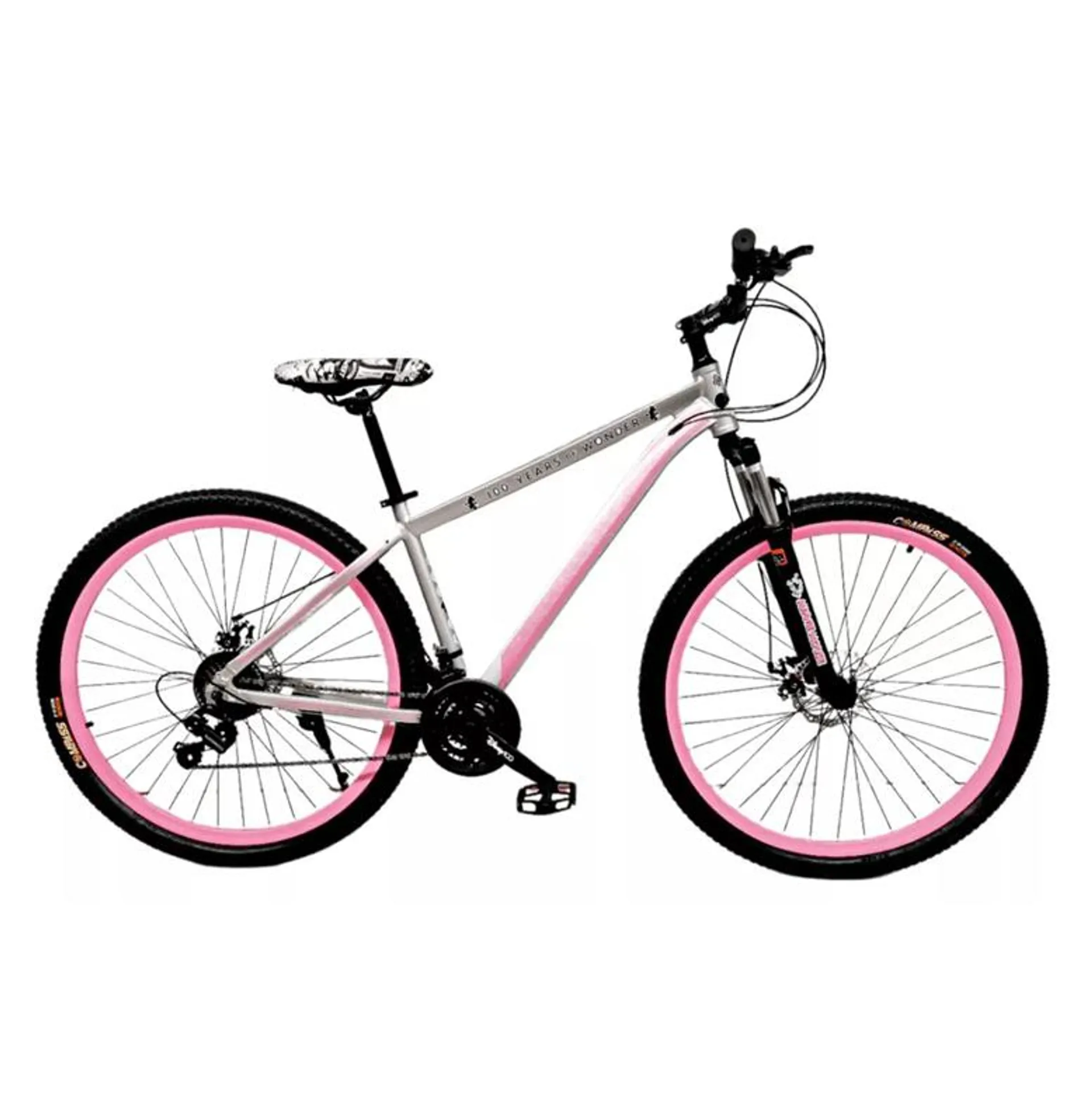 Bicicleta Mountain Bike Rodado 29- Minnie Gris y Rosa