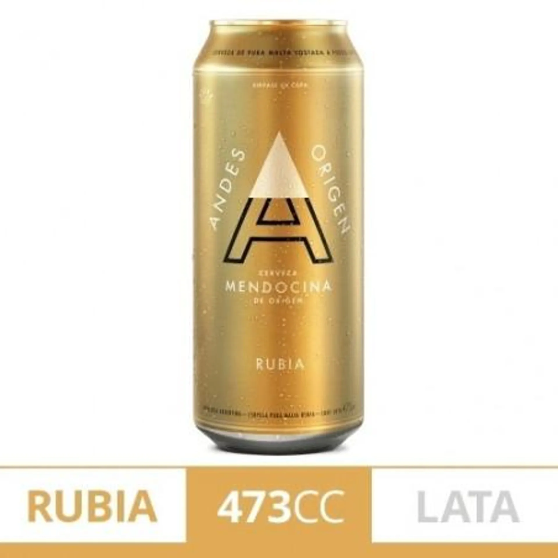 CERVEZA ANDES ORIGEN RUBIA 473 CC.