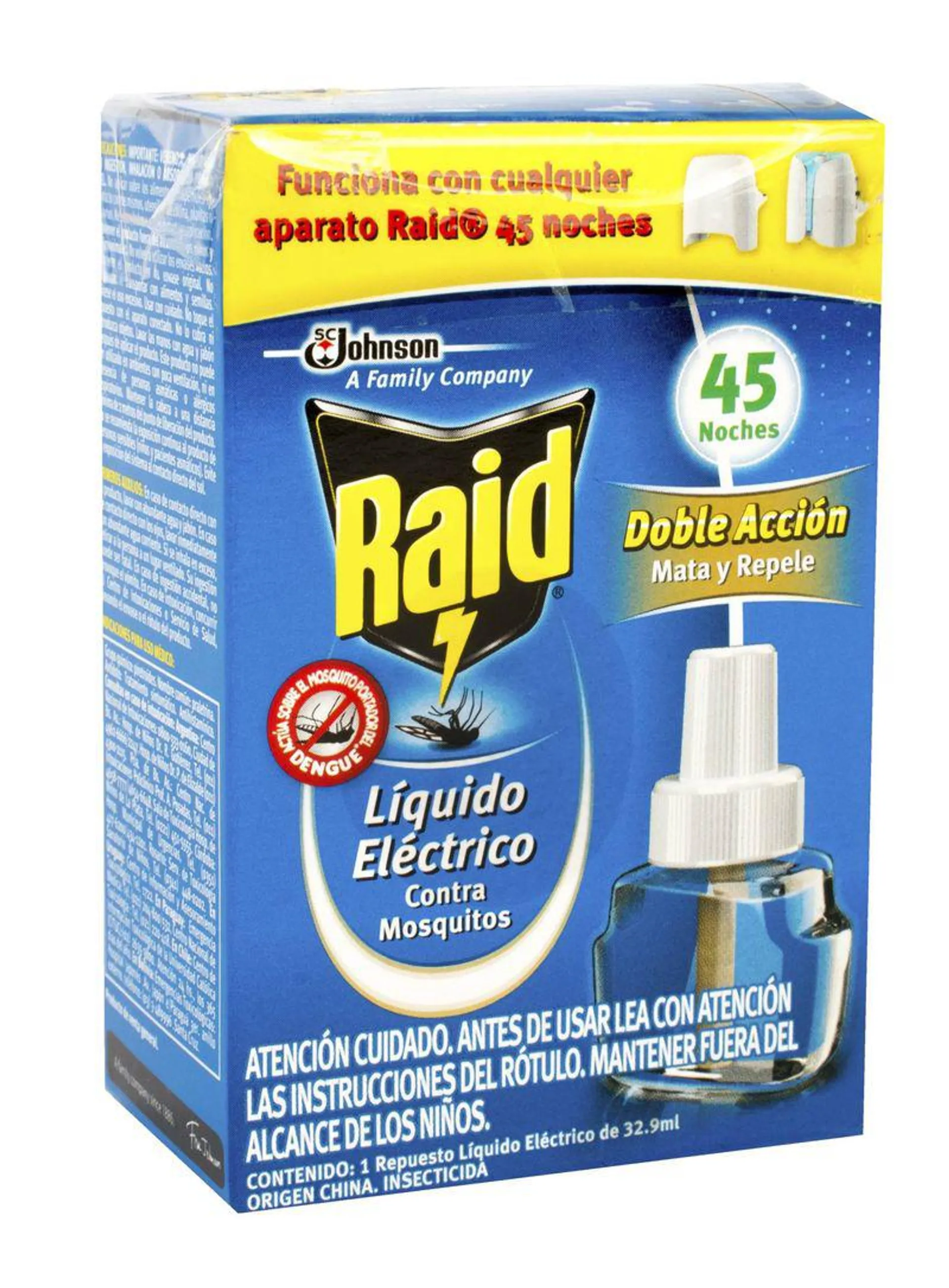 Insecticida Raid Líquido Electrico Repuest 32.90ml