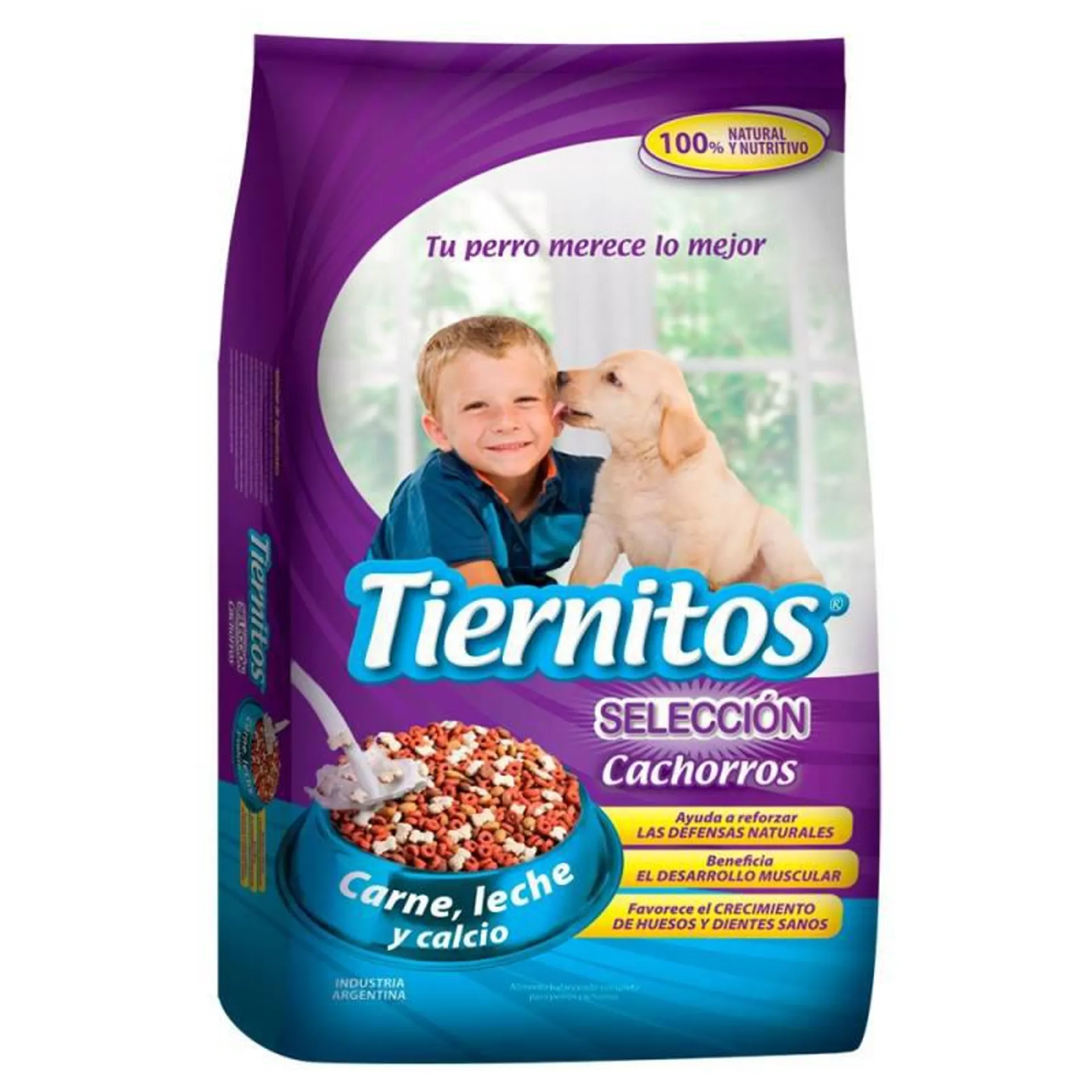 Alimento para Perro Cachorro Carne y Leche Tiernitos x 1,5 Kg.