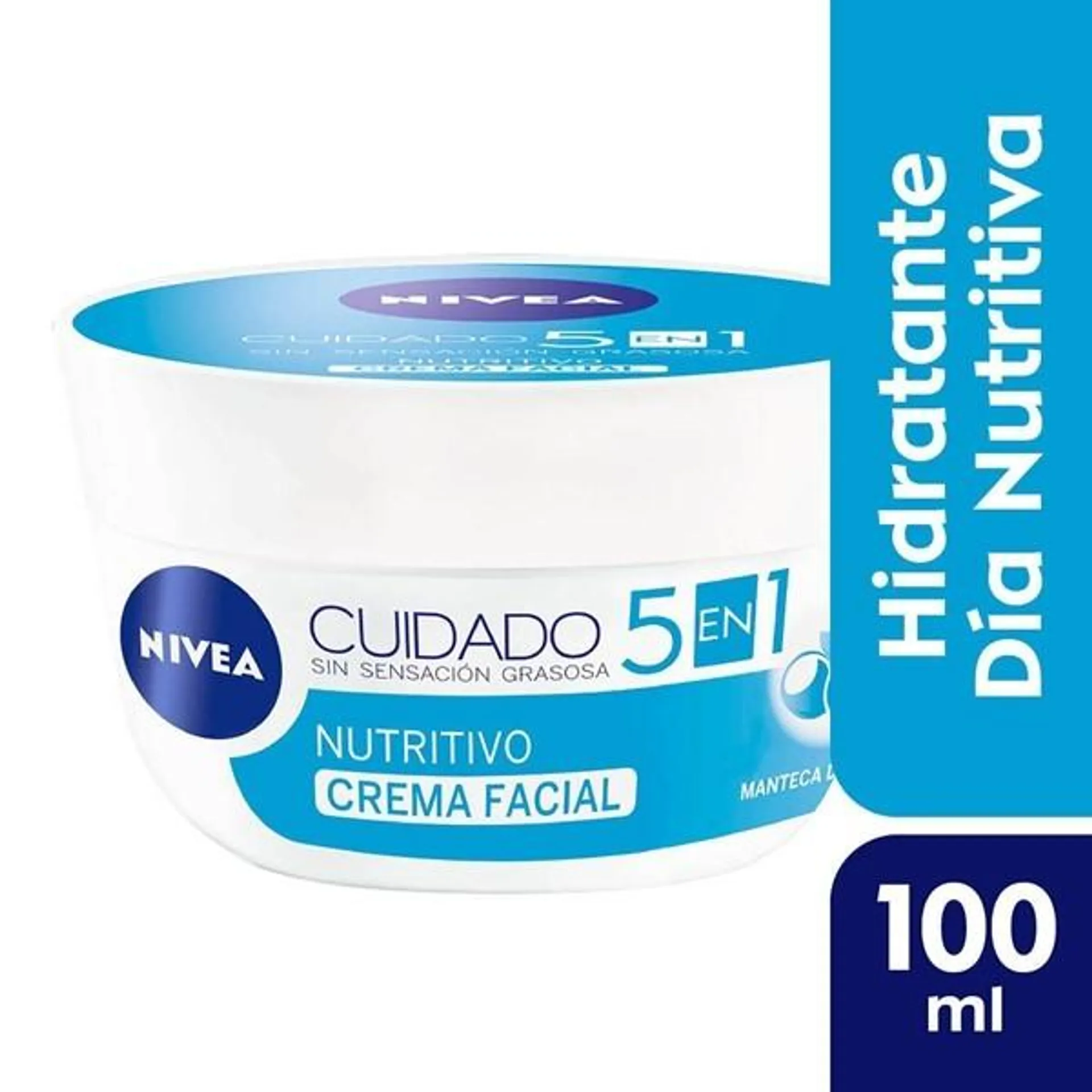 Nivea Crema Facial 5 en 1 Cuidado Nutritivo Para Todo Tipo de Piel 100 ml