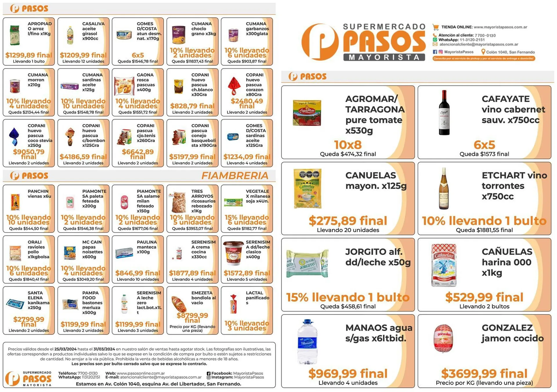 Ofertas de Catálogo Pasos Supermercado 26 de marzo al 31 de marzo 2024 - Página 1 del catálogo