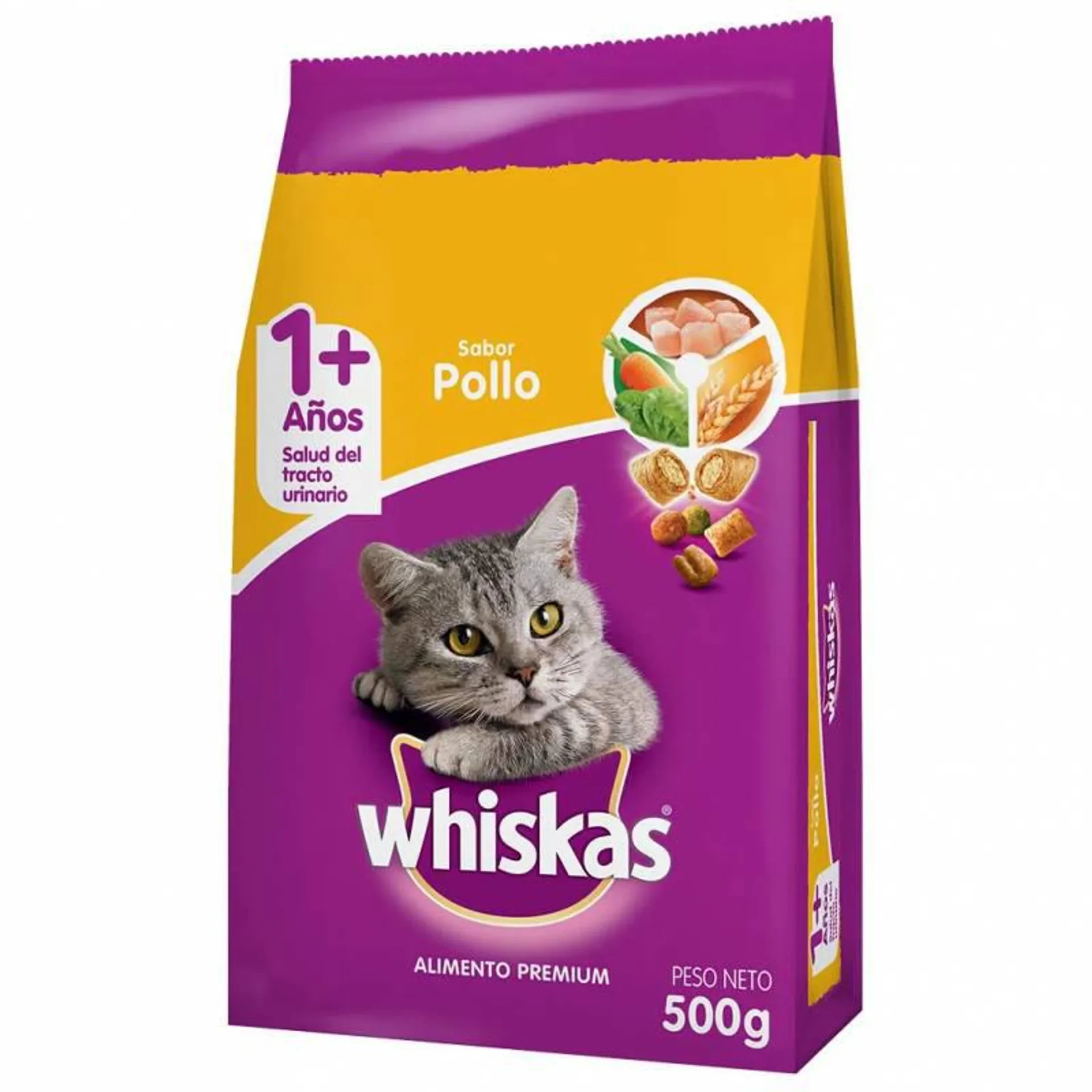 Alimento para Gato Pollo Whiskas x 500 g.