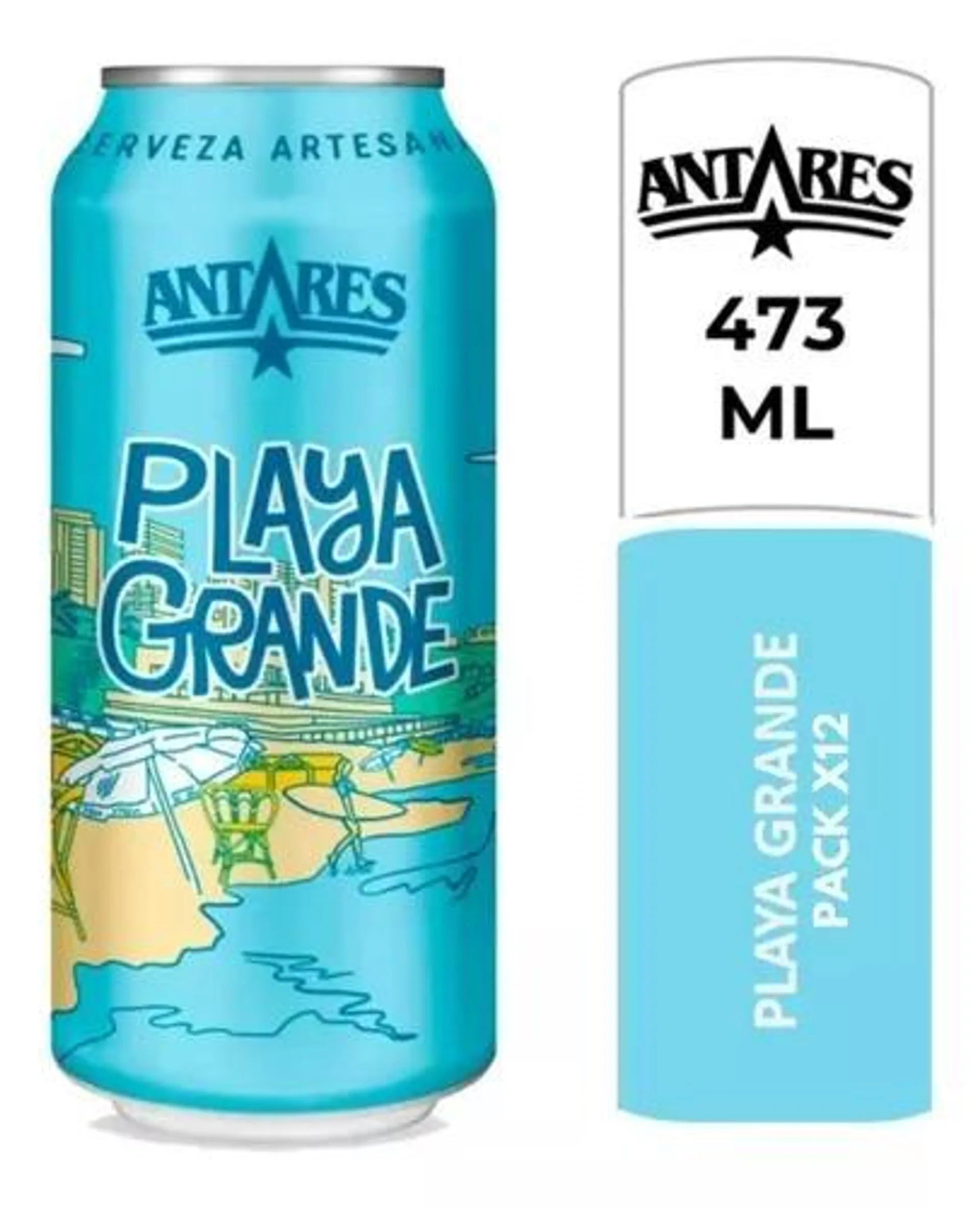 CERVEZA ANTARES PLAYA GRANDE LATA 500X