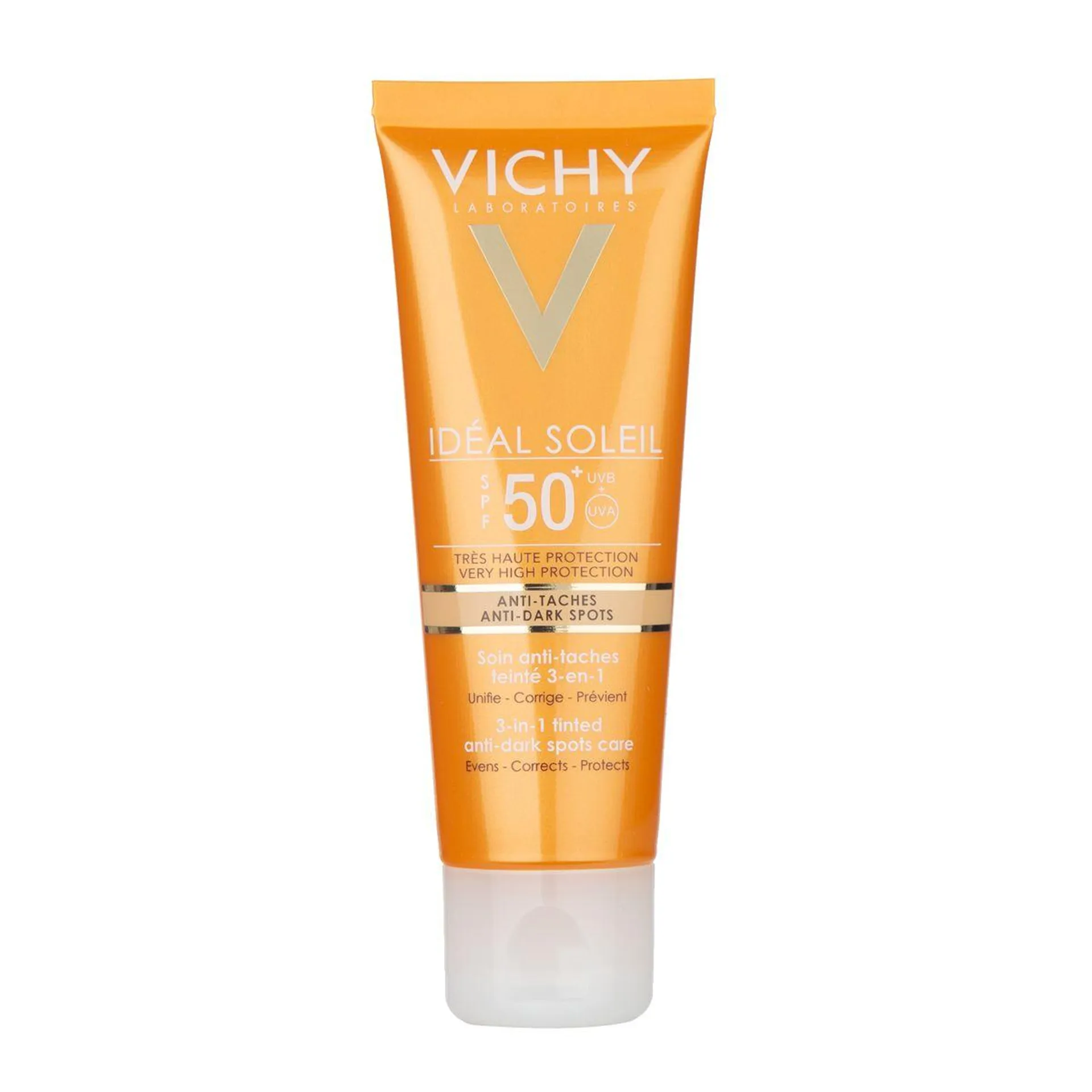 Protector Solar Vichy facial Idéal Soleil 3 en 1 FPS 50+ x 50 ml